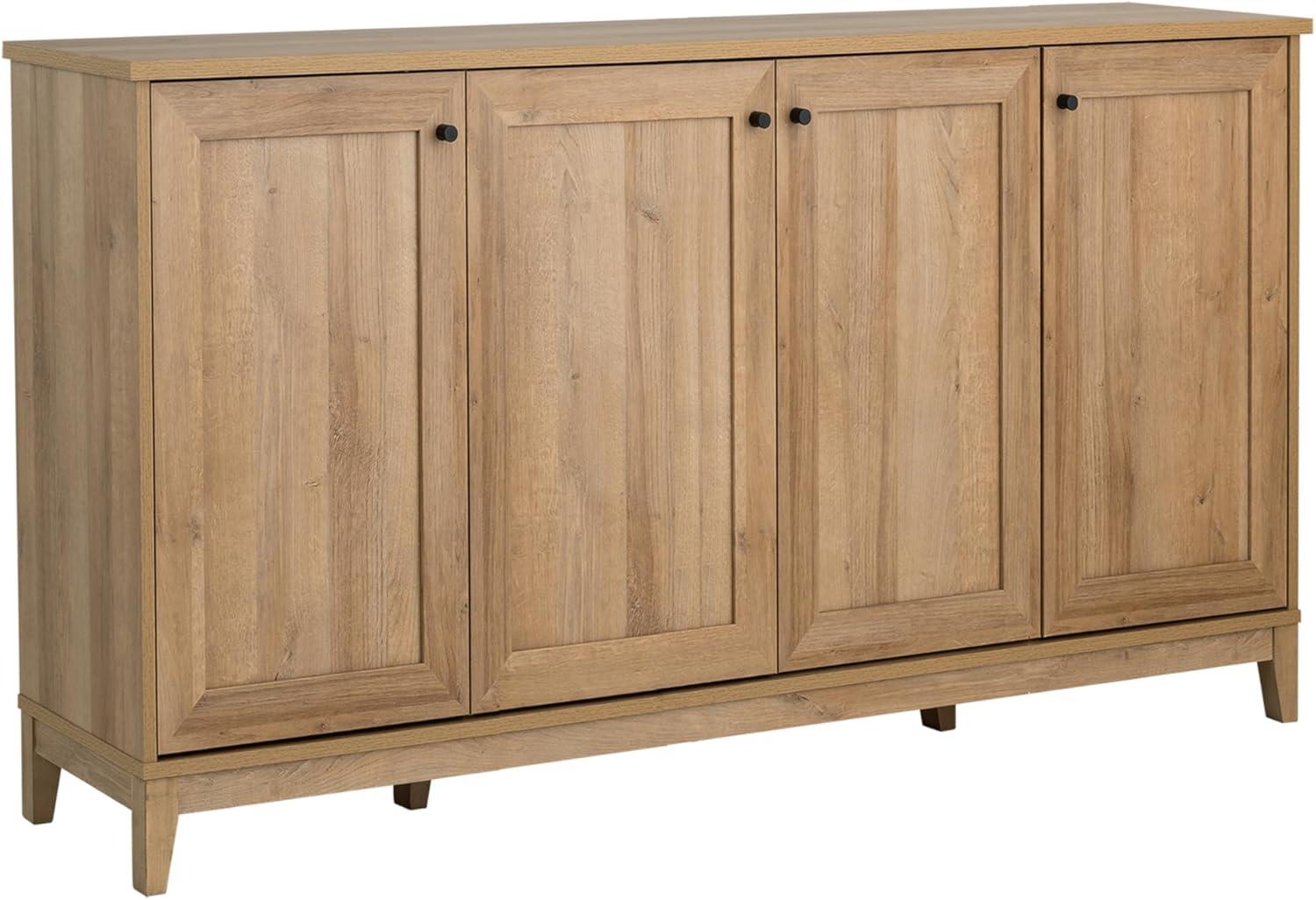 Prepac Yaletown Oak 4 Panel Door 60" W x 32" H x 16" D Storage Cabinet