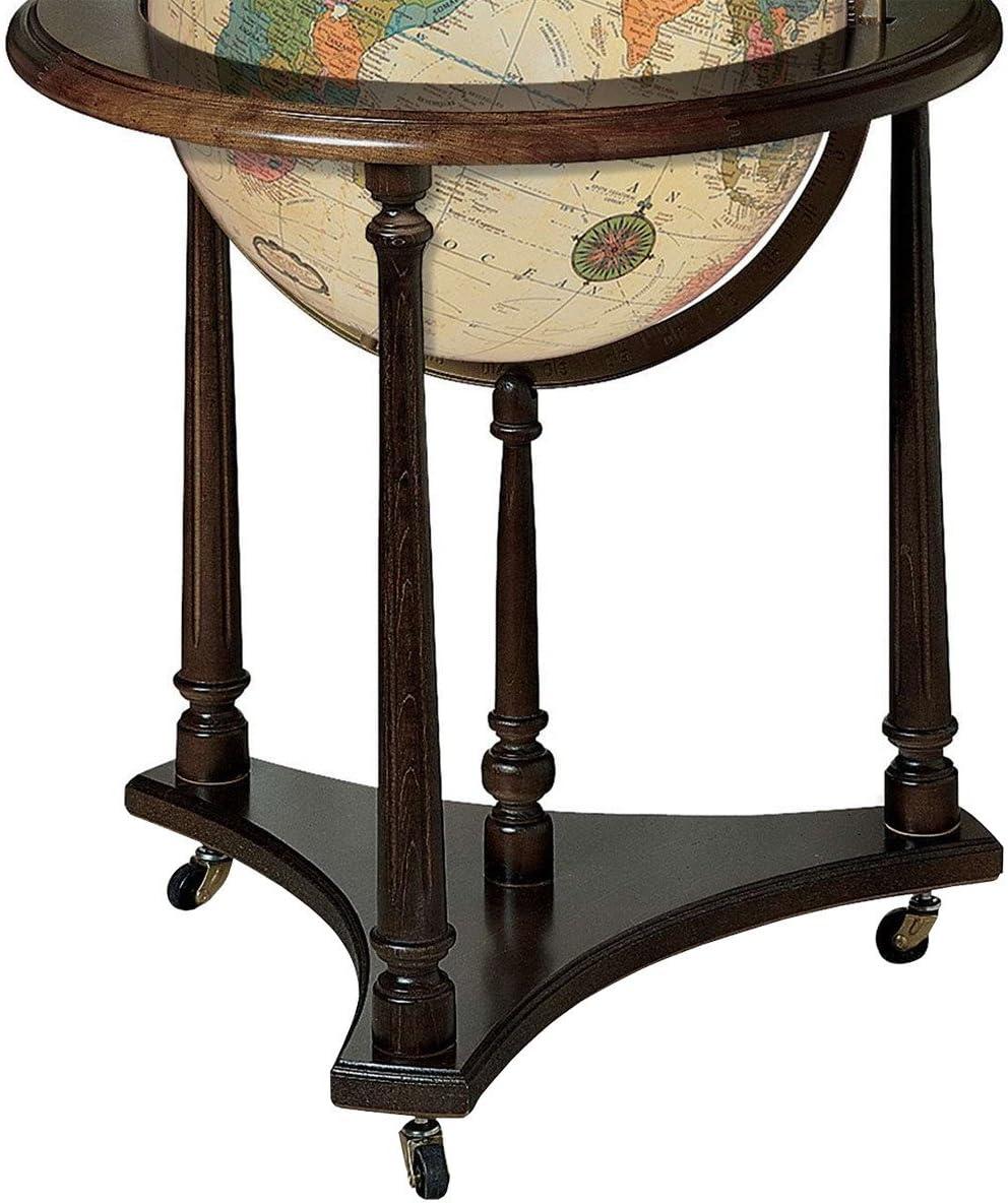 Replogle Lafayette Illuminated Floor Globe, Antique 16"