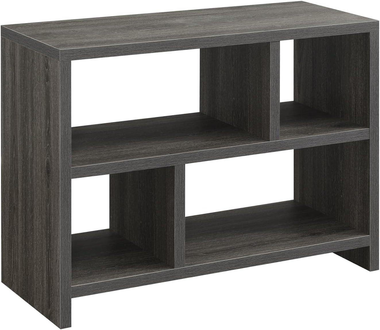 Convenience Concepts Northfield Console 3 Tier Bookcase, Weathered Gray