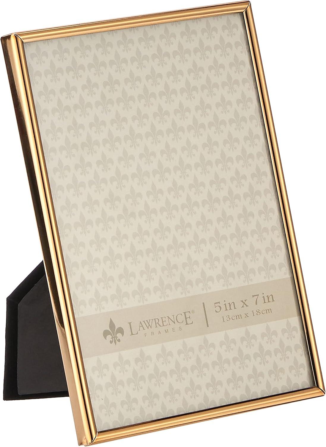 Lawrence Frames 5"W x 7"H Simply Gold Metal Picture Frame (670057)