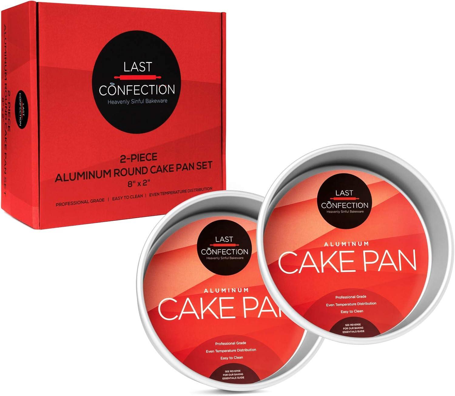 Last Confection 2-Piece Round Aluminum Cake Pan Set