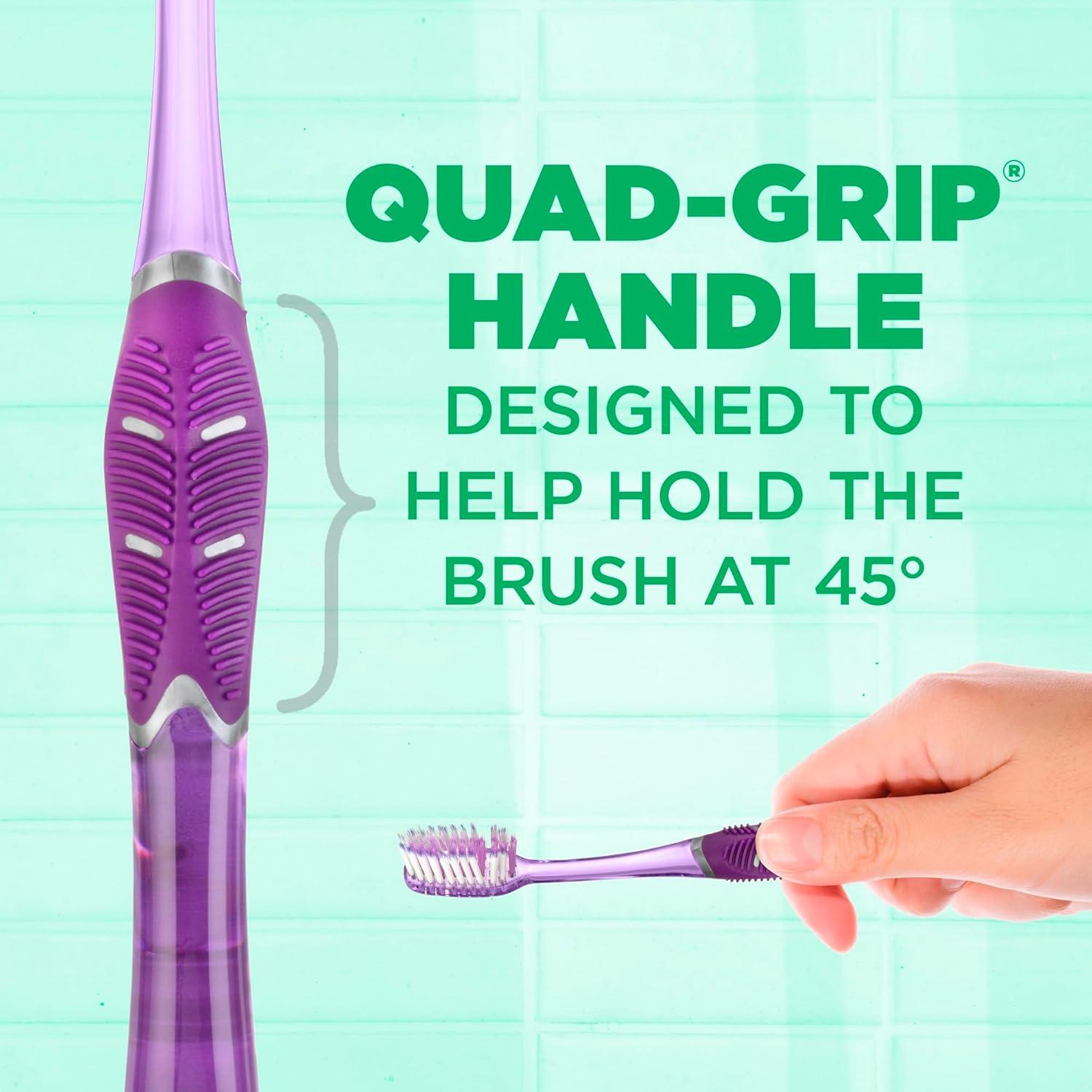 GUM Technique Deep Clean Toothbrush - Full Head - Soft Toothbrushes for Adults -Soft, Ultra Fine Tapered Bristles, Recommended by Dental Professionals, 2 Count