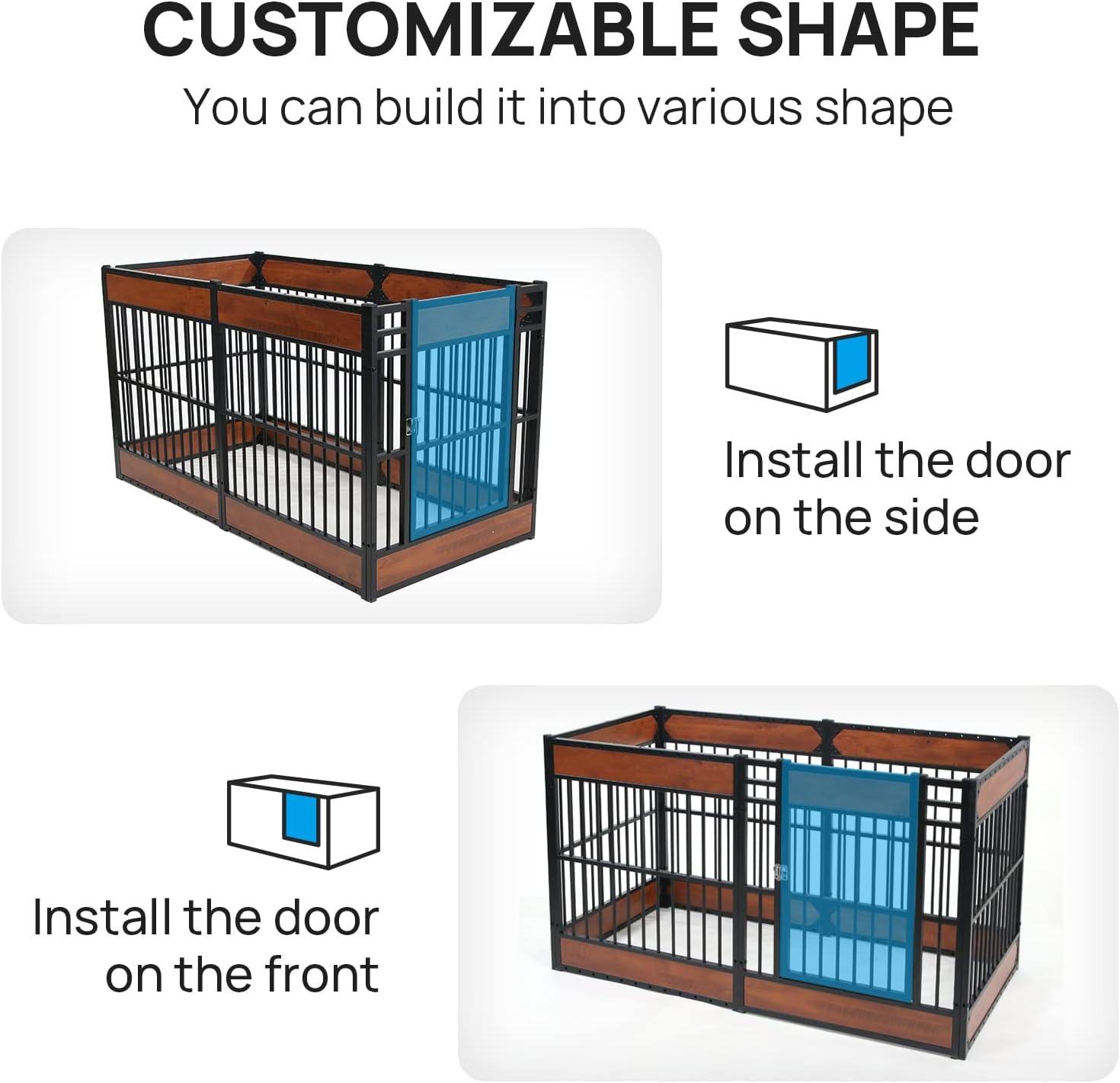 Mahogany and Black Heavy Duty Dog Playpen, 31.5" Height