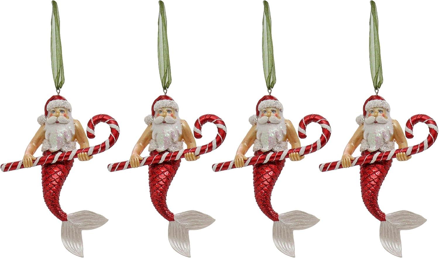 Glass Hanging Figurine Ornament (Set of 4)