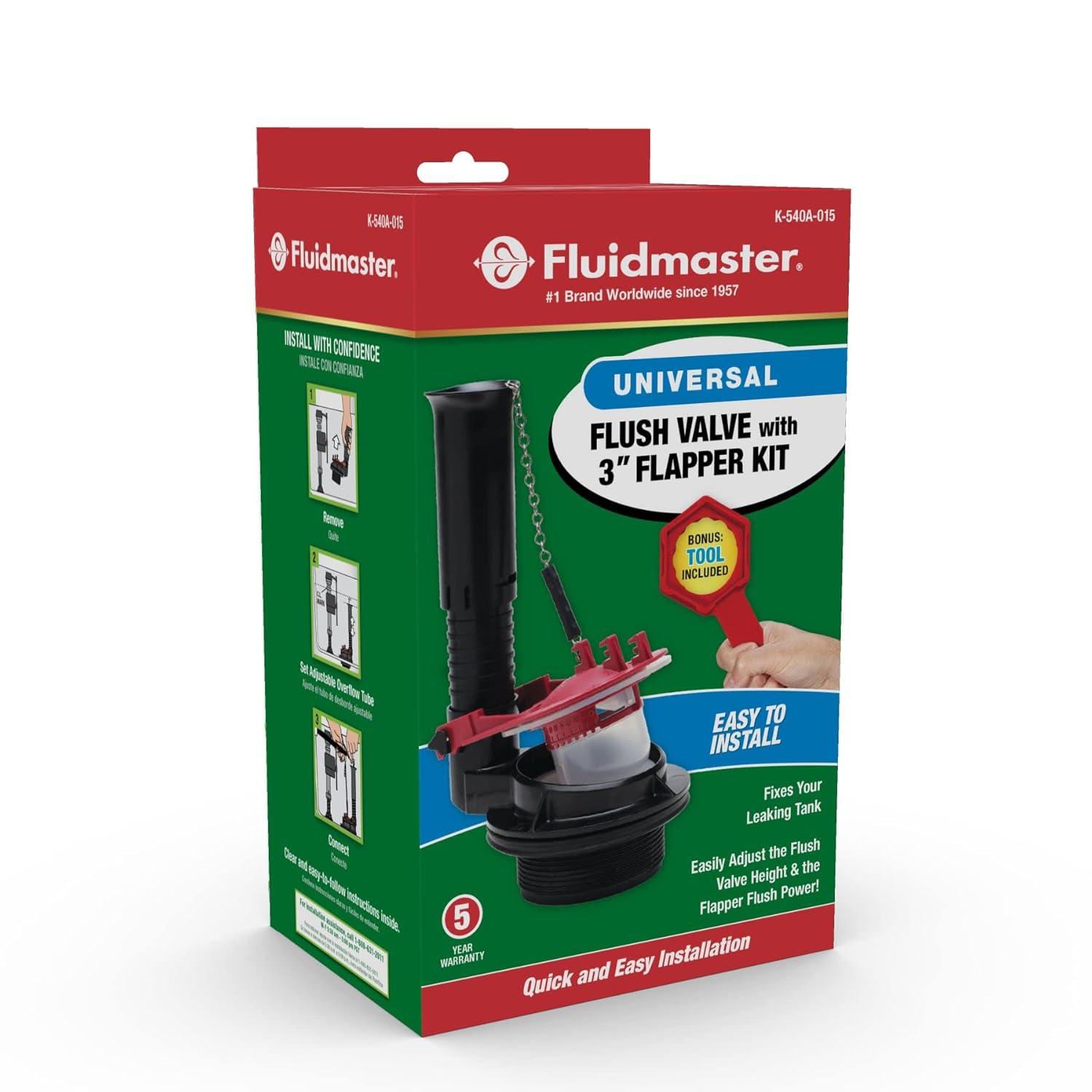 Fluidmaster K-540A-015-T5 Universal Flush Valve Repair Kit with Tool, 3-In. - Quantity 1