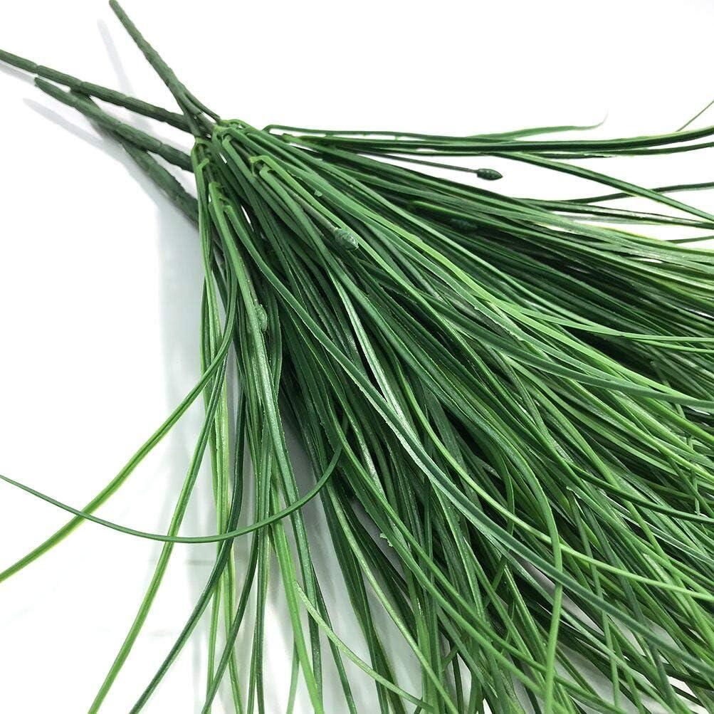 Sinhoon 4pcs Artificial Grass Flowers Wheat Grass Outdoor UV Resistant Greenery Shrubs for Outdoor Planters Wedding Indoor Outside Hanging Home Garden DÃÂ©cor