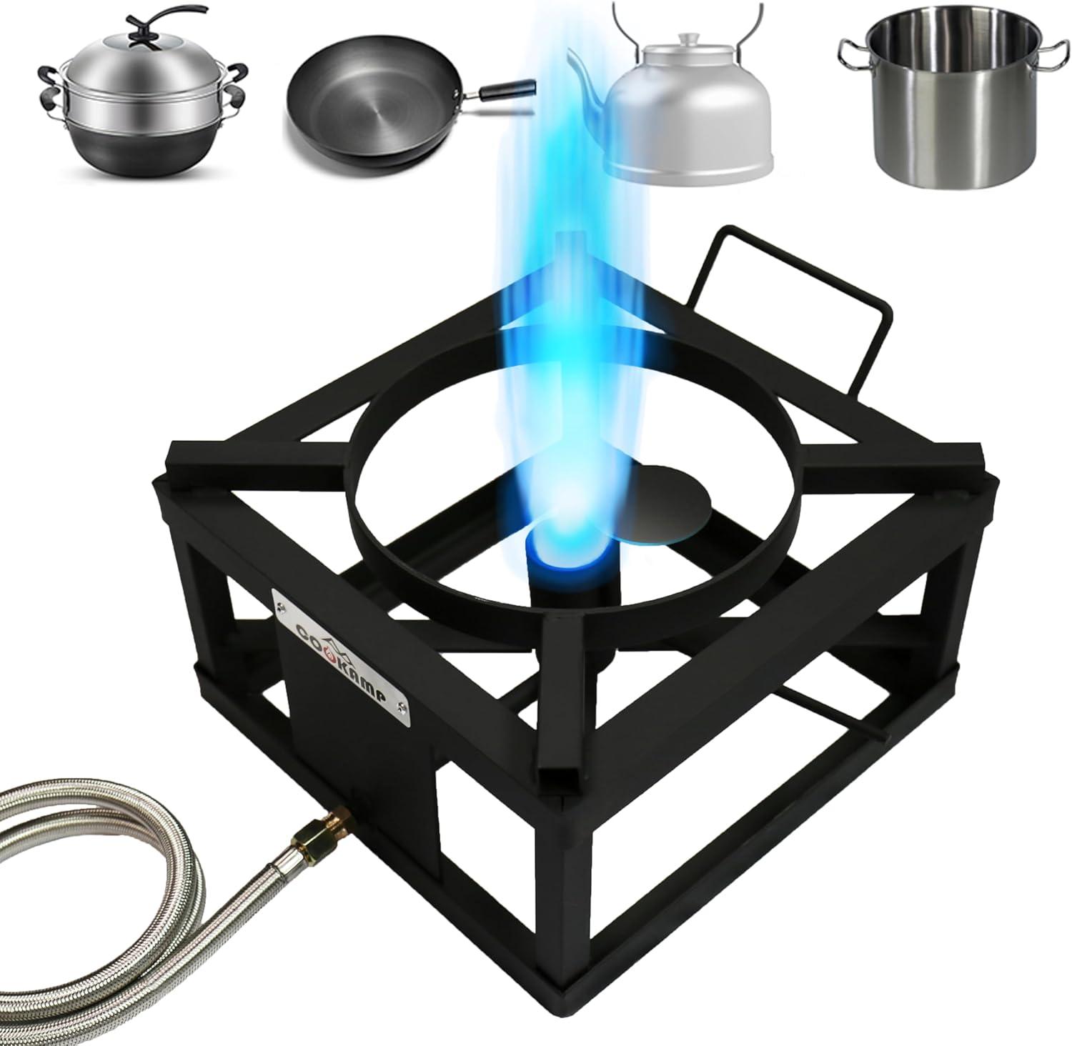 Black Steel High-Pressure Single Burner Propane Stove