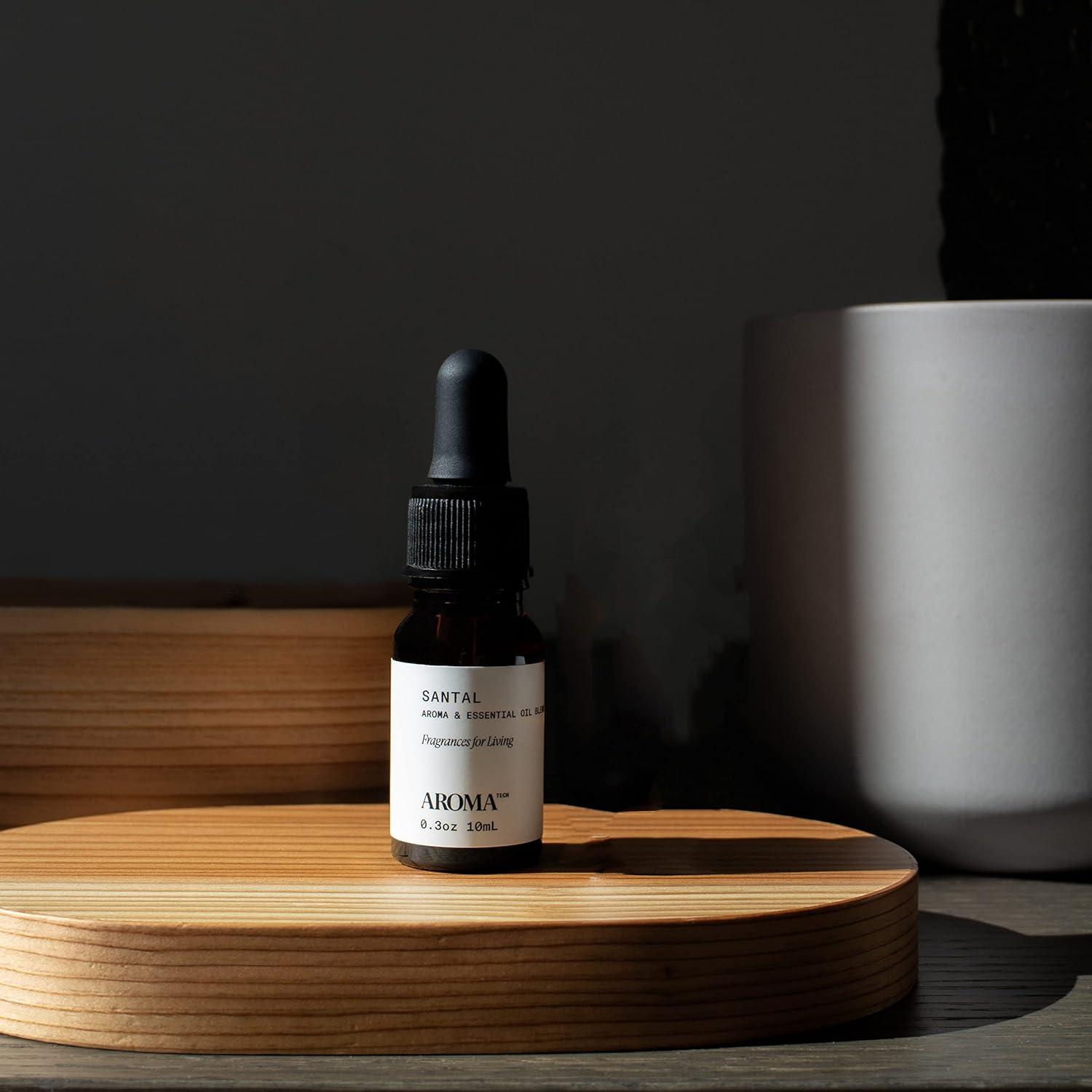 AromaTech Santal & The Hotel Set | Gift Set of Aroma Diffuser Essential Oils Blend of Santal Cardamom, Papyrus, Musk | The Hotel Peach, Red Rose, Pine - 10 Milliliter