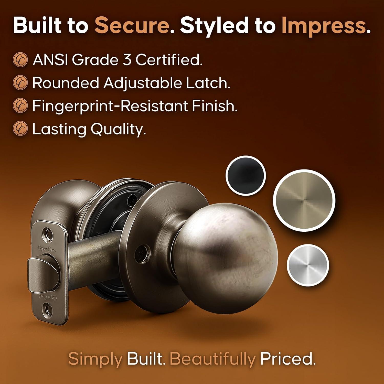 Ball Passage Door Knob with Round Rosette