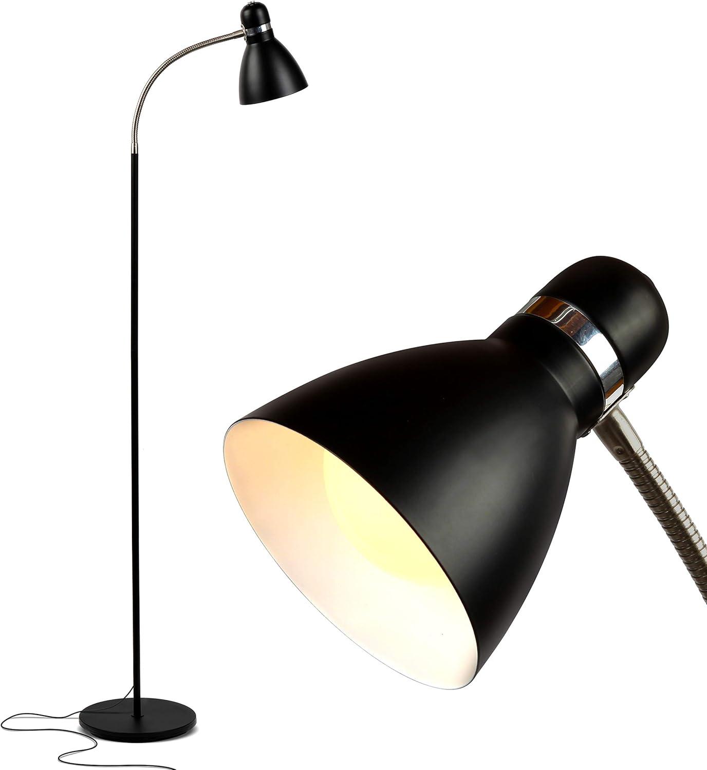 Avery Industrial 1-Light 3-Way Dimming LED Floor Lamp with Metal Cone Shade