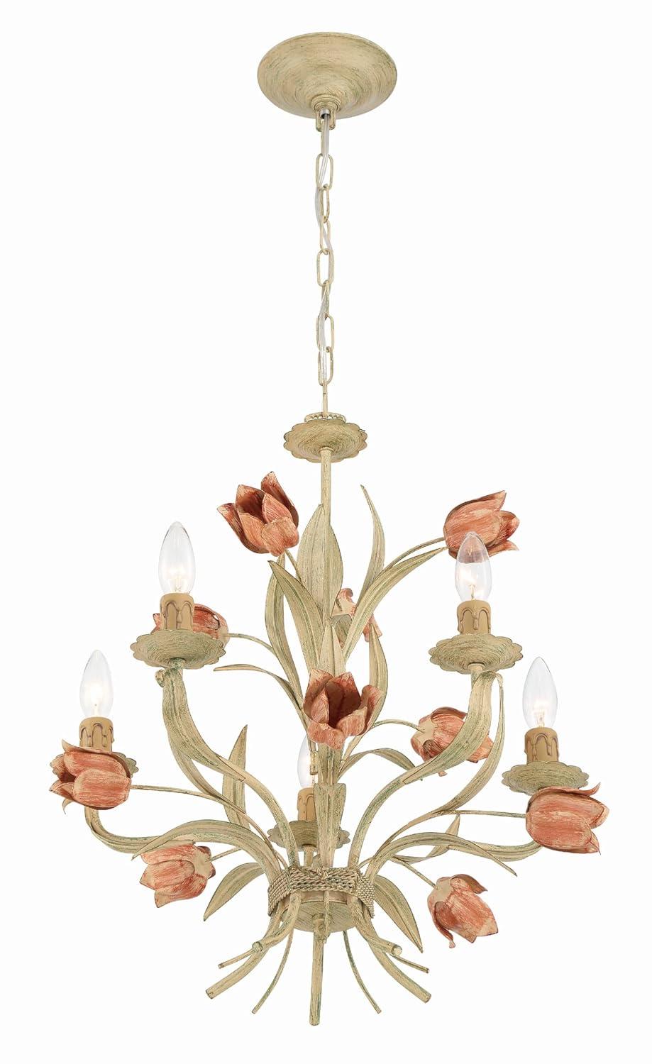 Crystorama Lighting Southport 5 - Light Chandelier in Sage Rose