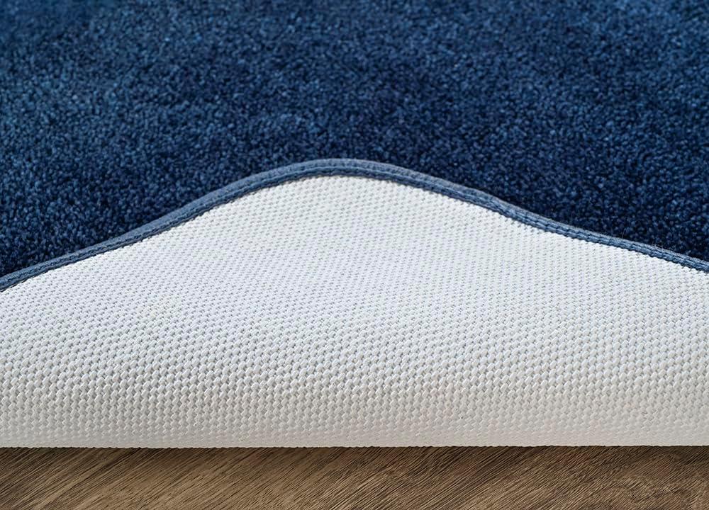 2pc Traditional Nylon Washable Bathroom Rug Set Navy - Garland Rug: Machine Made, Latex Backing, Tufted Bath Mats Set