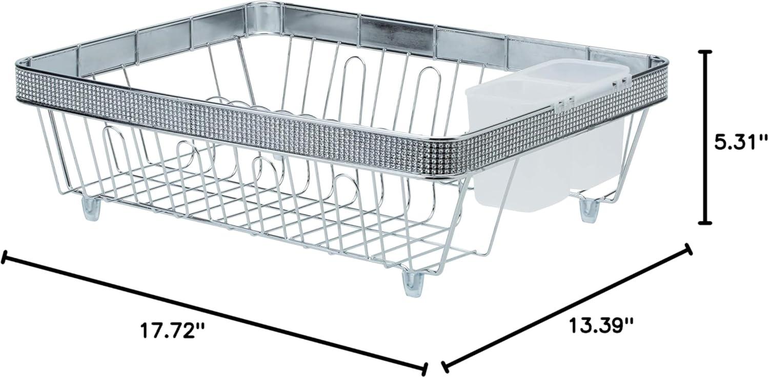 Bath Bliss 22899-CHR Kitchen Details Drying Rack in Pave Diamond Design