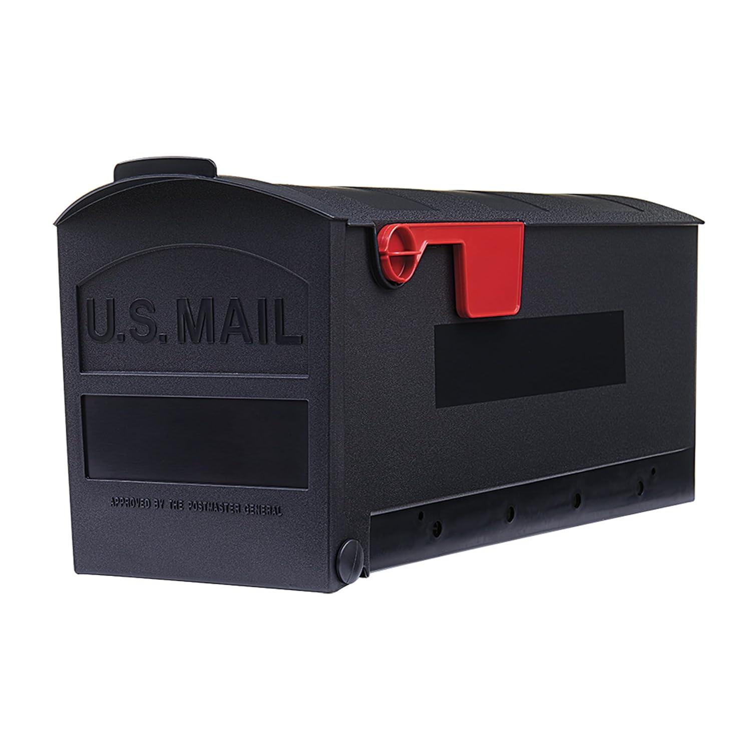 Architectural Mailboxes Patriot Plastic, Medium, Post-Mount Mailbox in Black