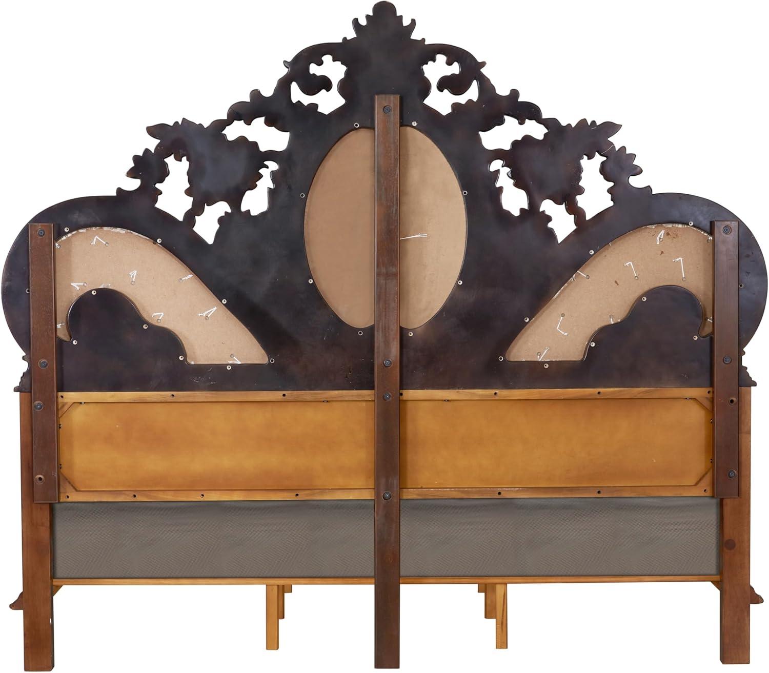 ACME Furniture Devany Upholstered Bed in Cream and Cherry