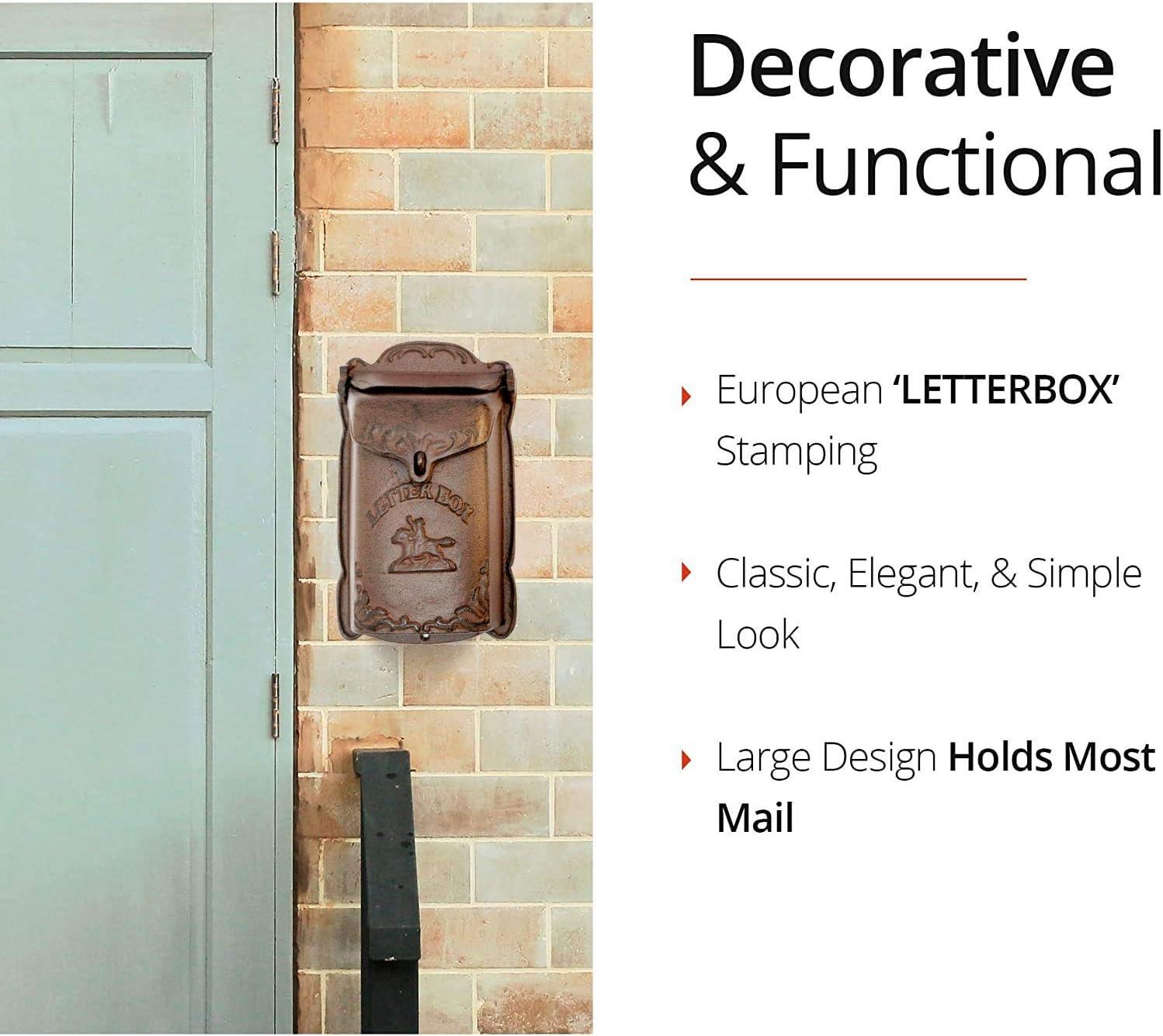 NACH Cara Cast Iron Wall Mounted Mailbox