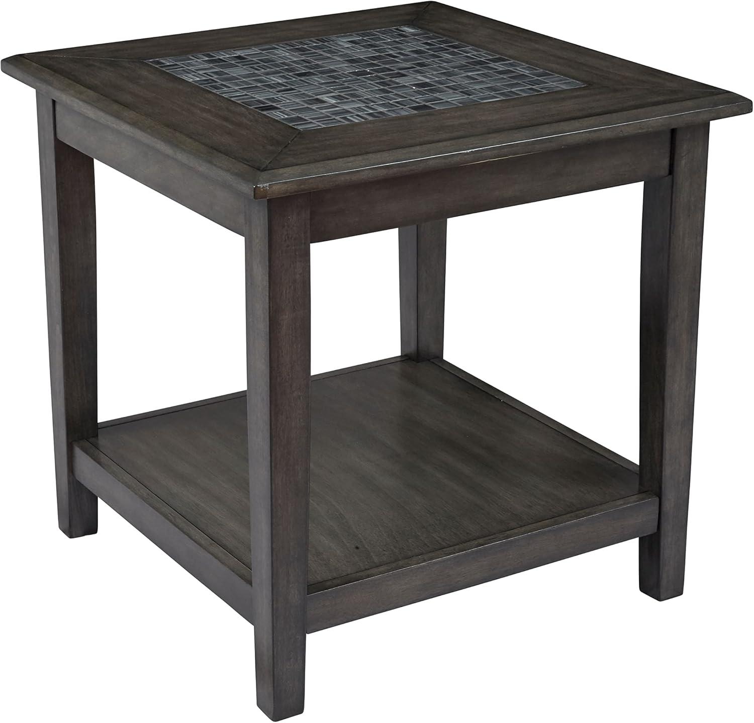 Jofran Baroque End Table with Mosaic Tile Inlay