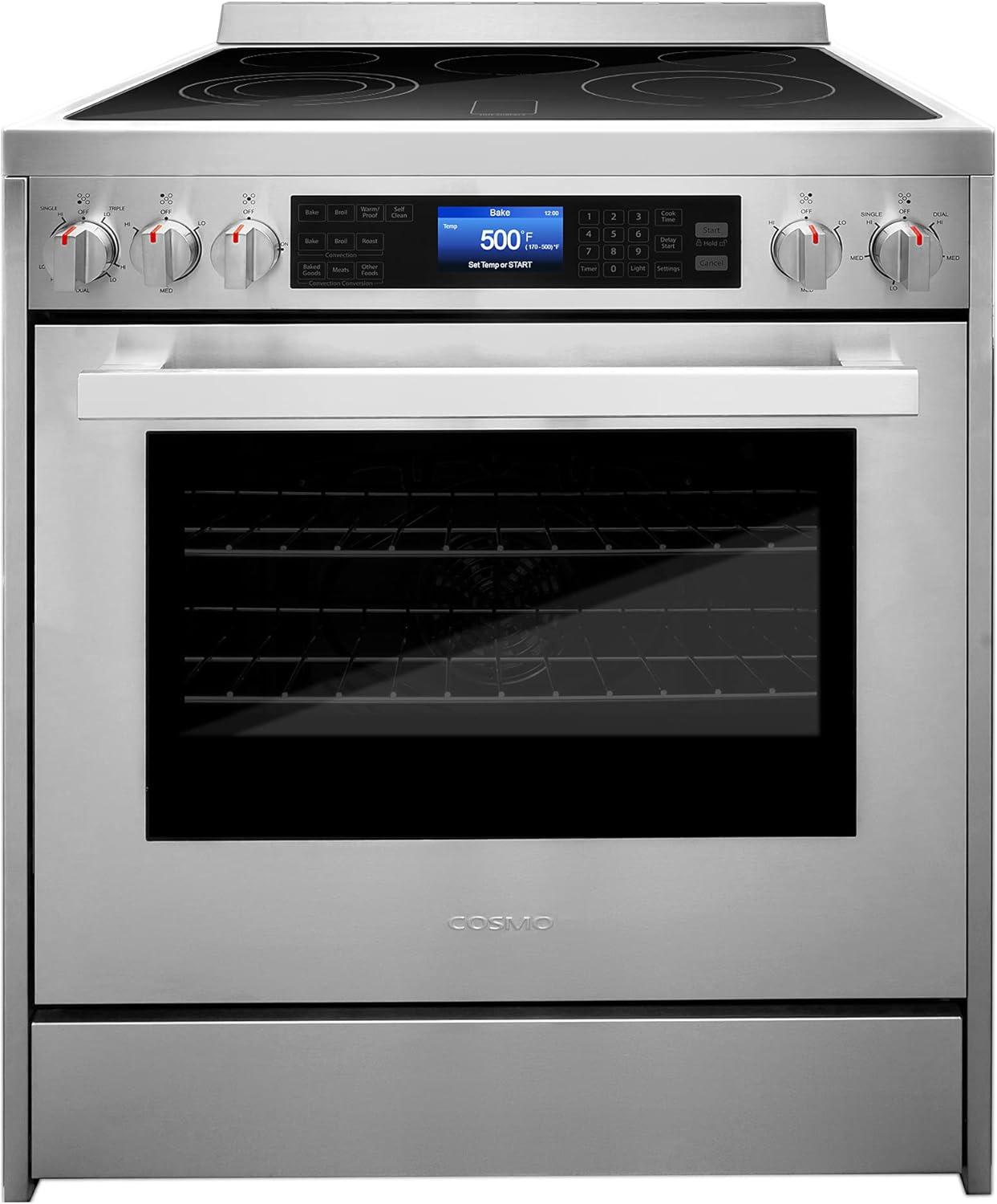 Cosmo 30" Stainless Steel Electric Range with Convection Oven