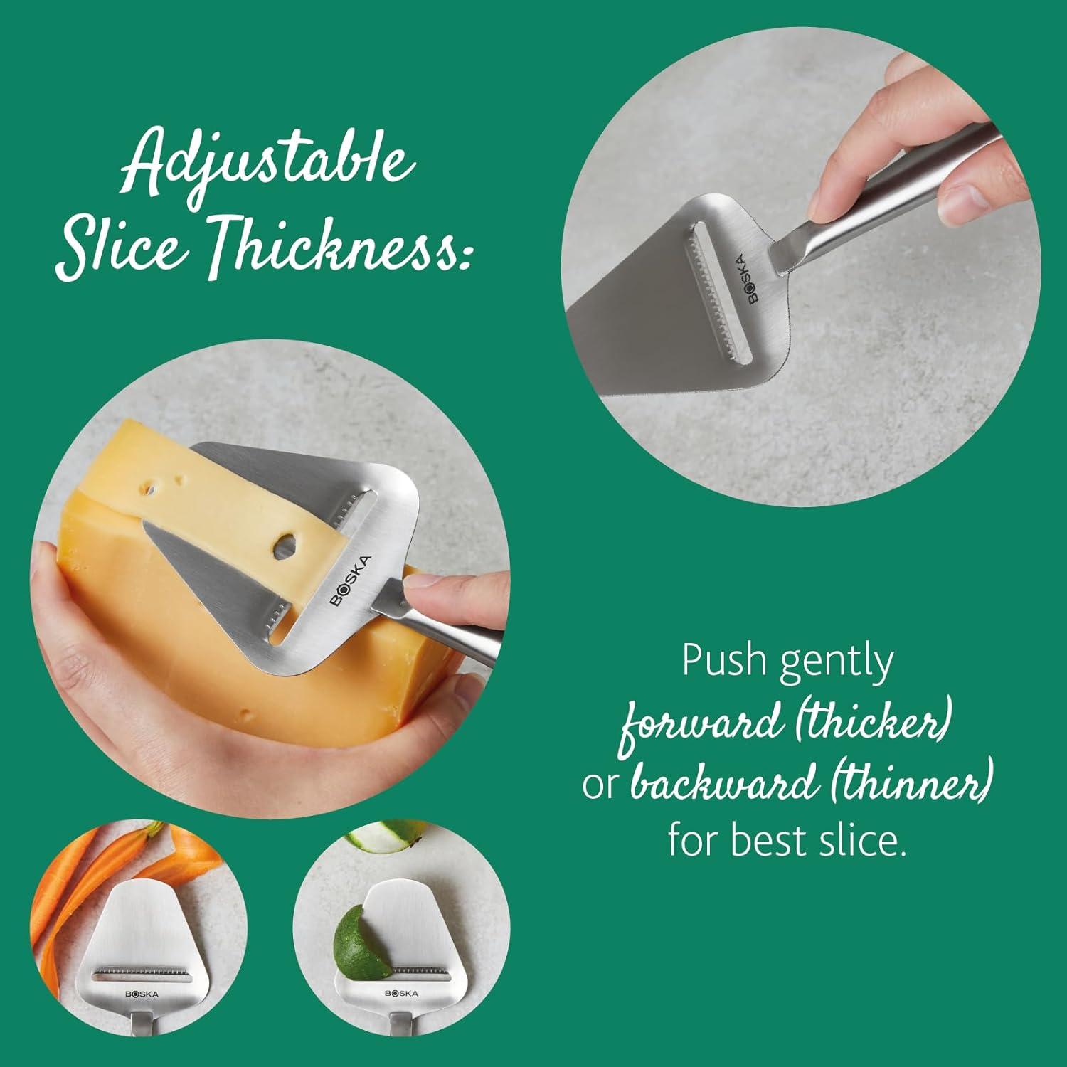 Boska Adjustable Thick Copenhagen Cheese Slicer Stainless, 0.75 lb