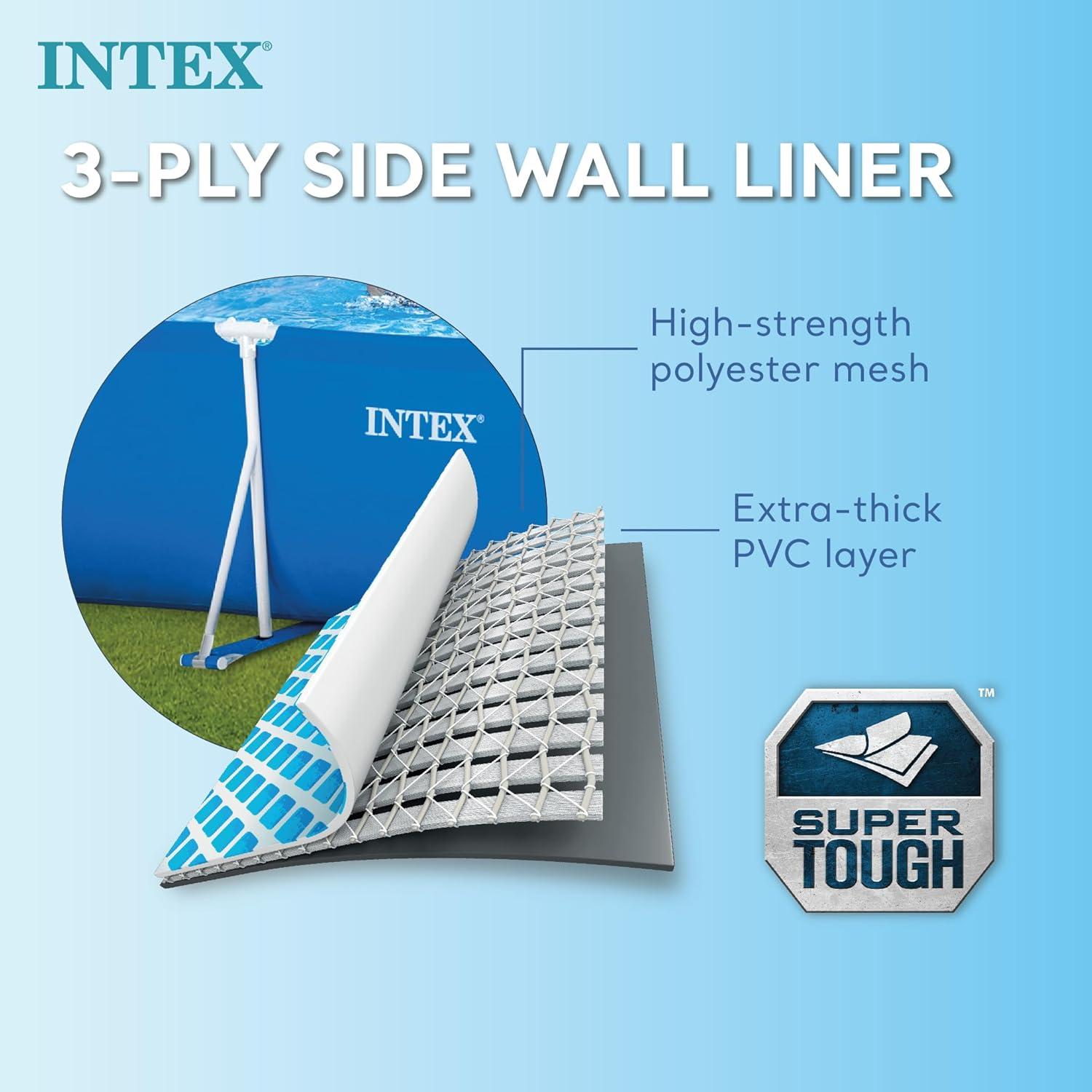 Intex New Intex Rectangular Frame Above Ground Swimming Pool & Reviews | Wayfair