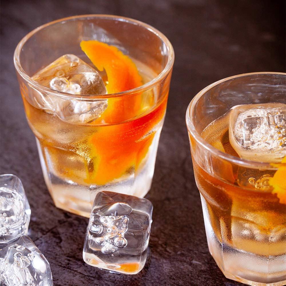 Deng rui Otto 5 Ounce Whiskey Glasses Set of 12 Paneled Rocks Glasses - Heavy Base Dishwasher-Safe Clear Glass Glasses Chip-Resistant For Cocktails Or Liquors
