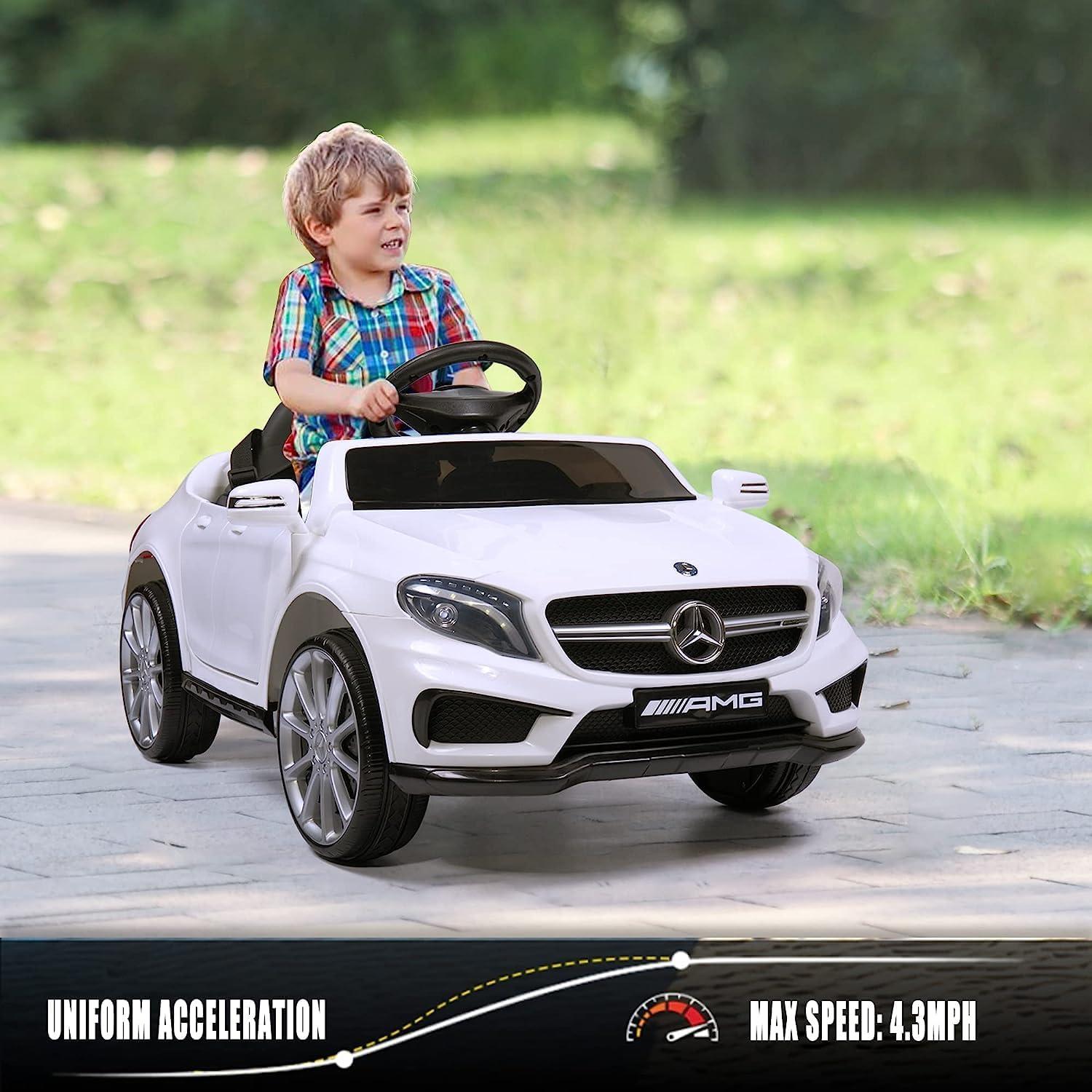 White 6-Volt Mercedes Benz Kids Ride-On Car with Remote Control