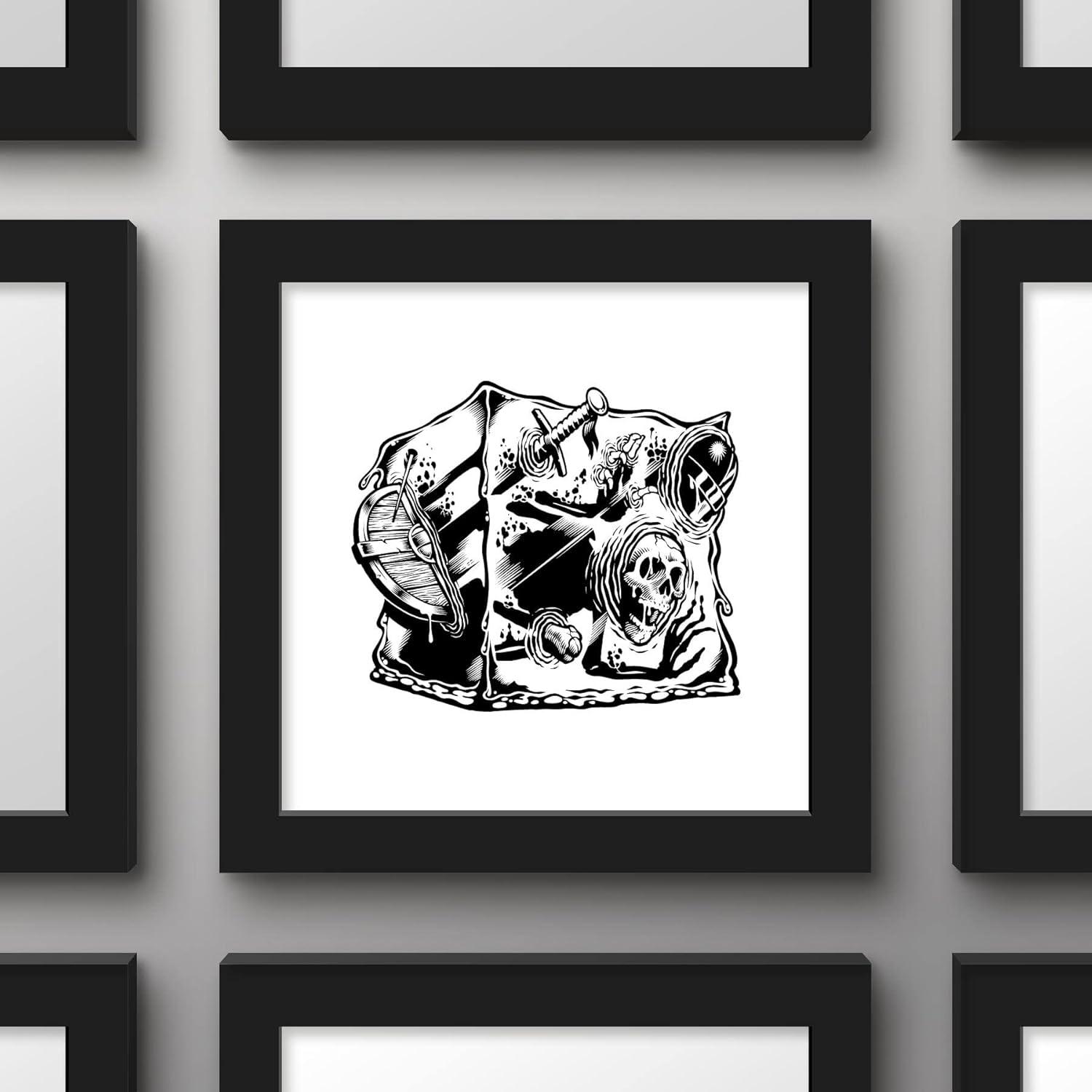 Gallery Pops Dungeons & Dragons - Classic Gelatinous Cube Wall Art, Black Framed Version, 12" x 12"