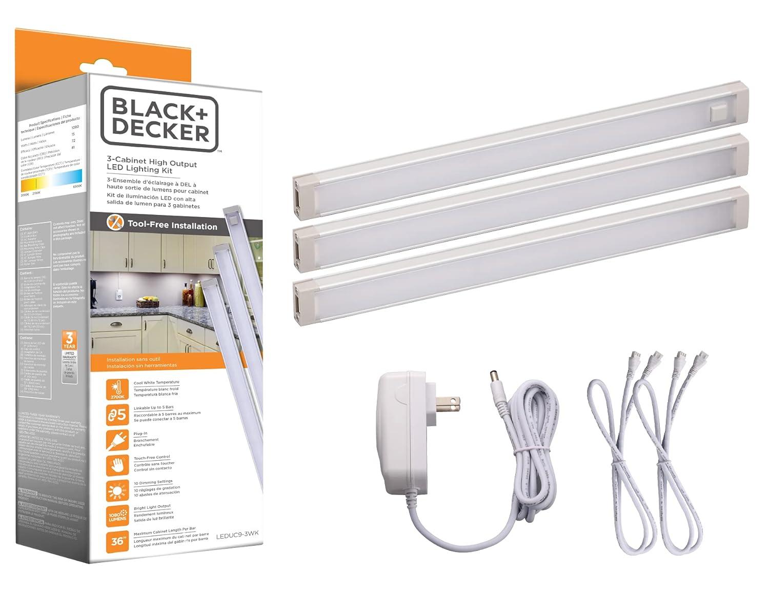 PureOptics™ LED by BLACK+DECKER® LED 9'' Under Cabinet Linkable Light Bar LEDUC9-5WK