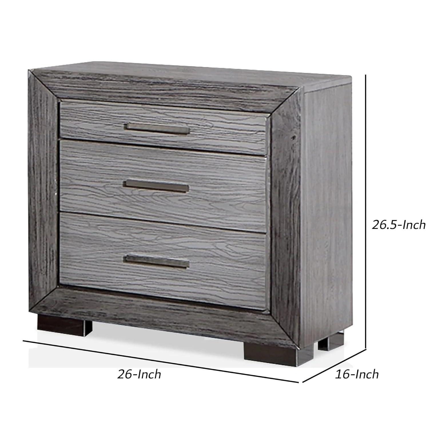 Benjara Reno 26'' W Solid Wood Nightstand