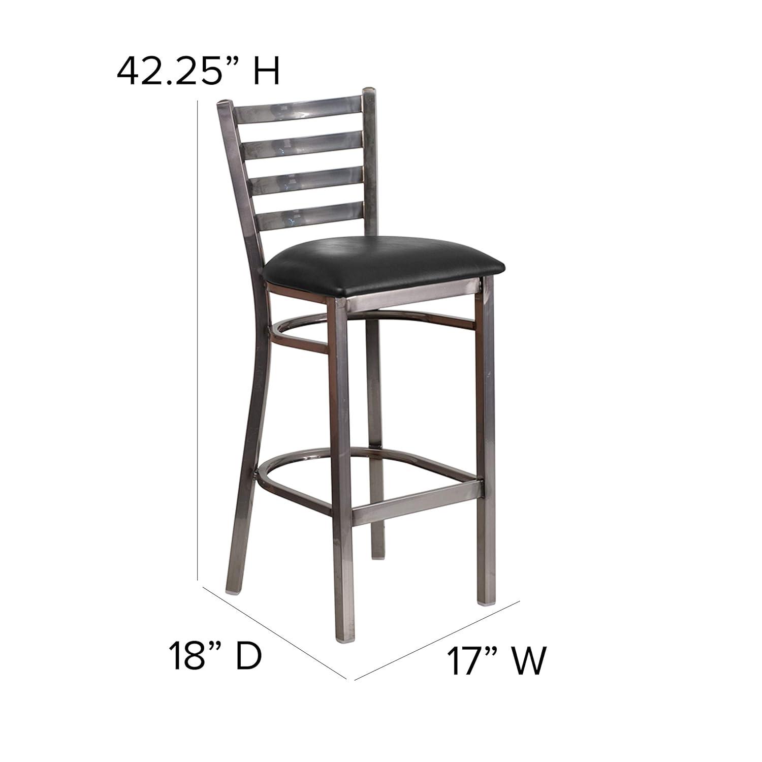 Flash Furniture Brixton Hercules Series Ladder Back Metal Restaurant Barstools
