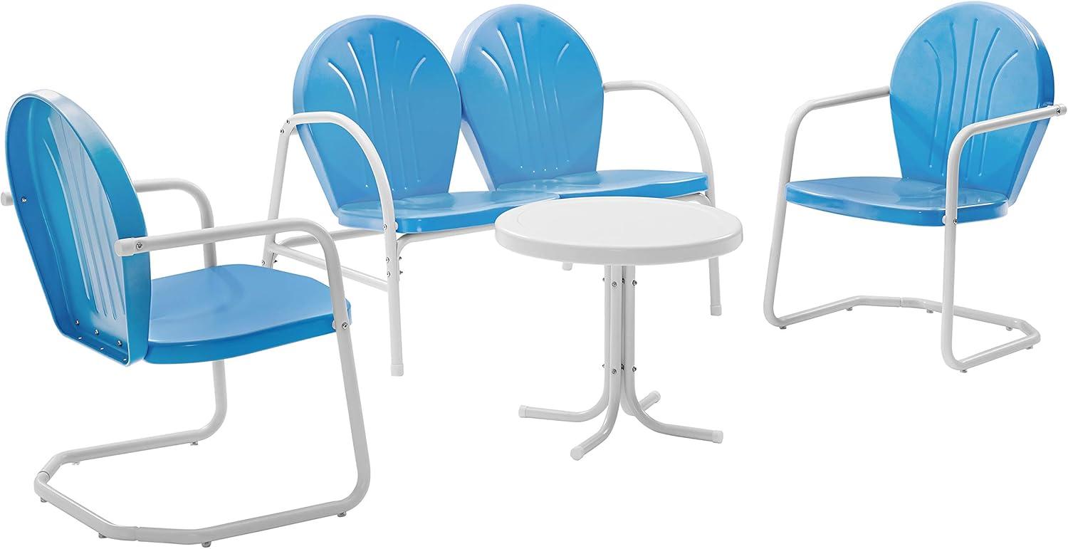 Griffith 4pc Outdoor Conversation Set - Sky Blue - Crosley