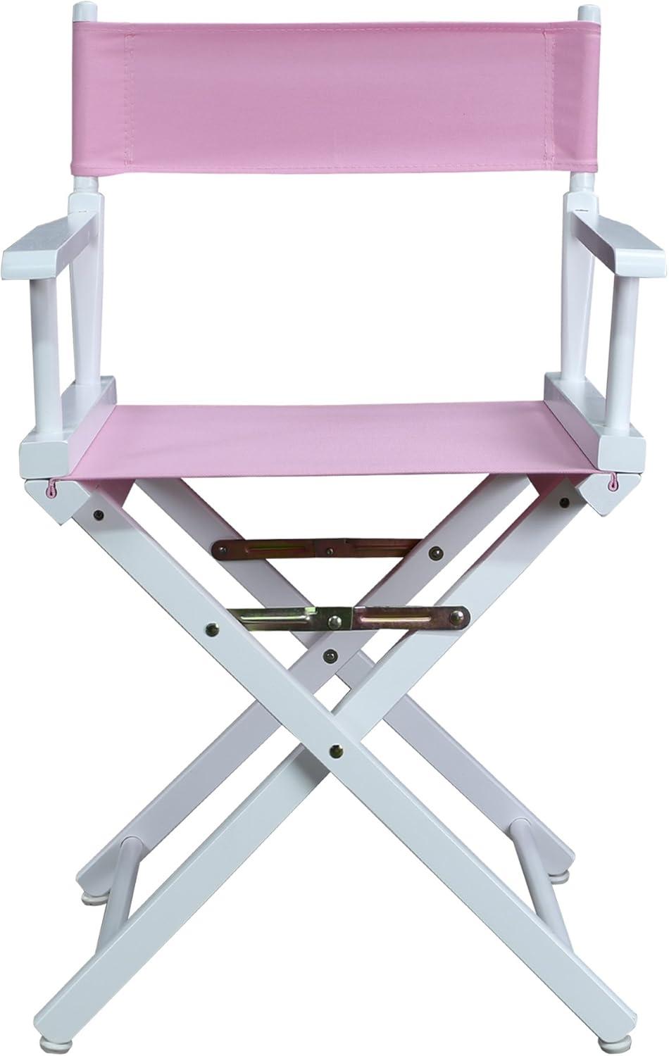 Classic Magenta Canvas Director's Chair with Natural Wood Frame