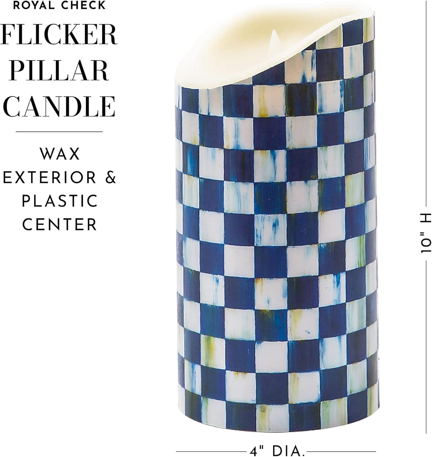 Royal Check® Flicker Pillar Candle