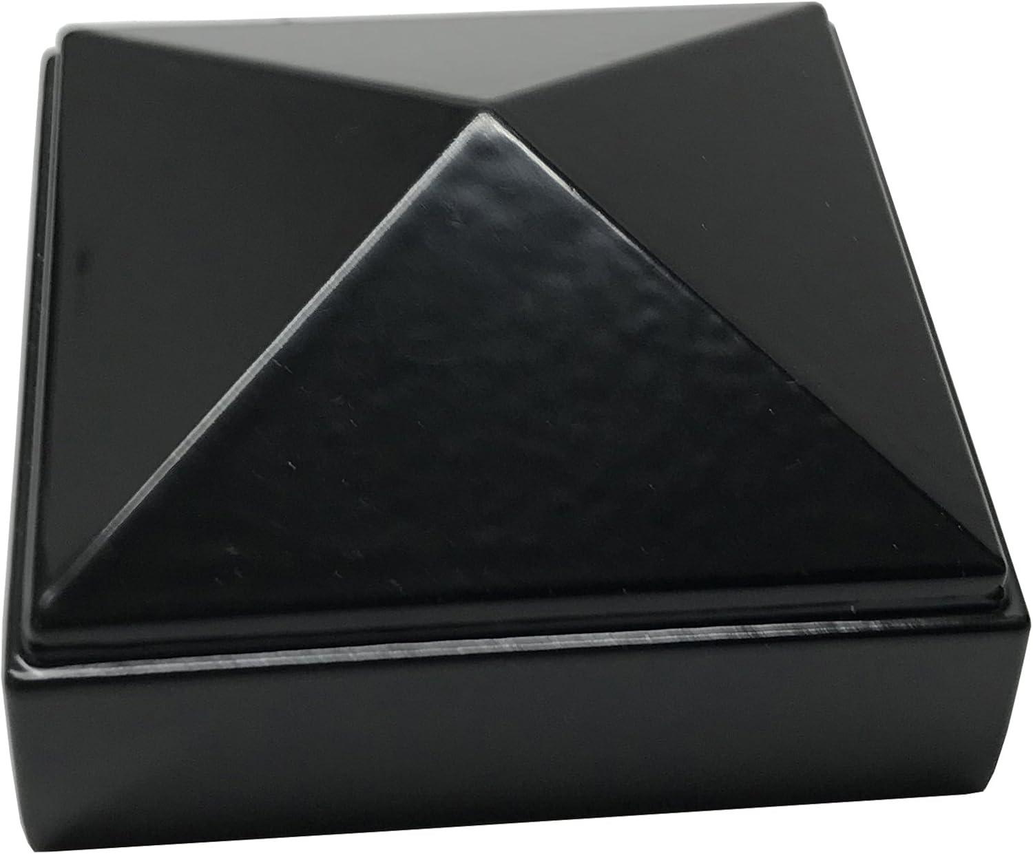 Black Aluminum 2" x 2" Pyramid Post Cap