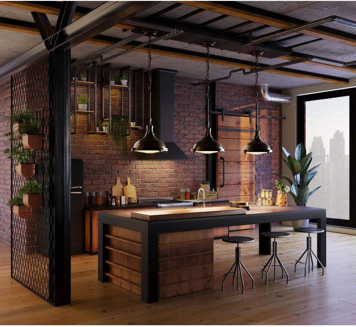 Progress Lighting, Fresnel, 1-Light Pendant, Oil Rubbed Bronze, Prismatic Glass Shade