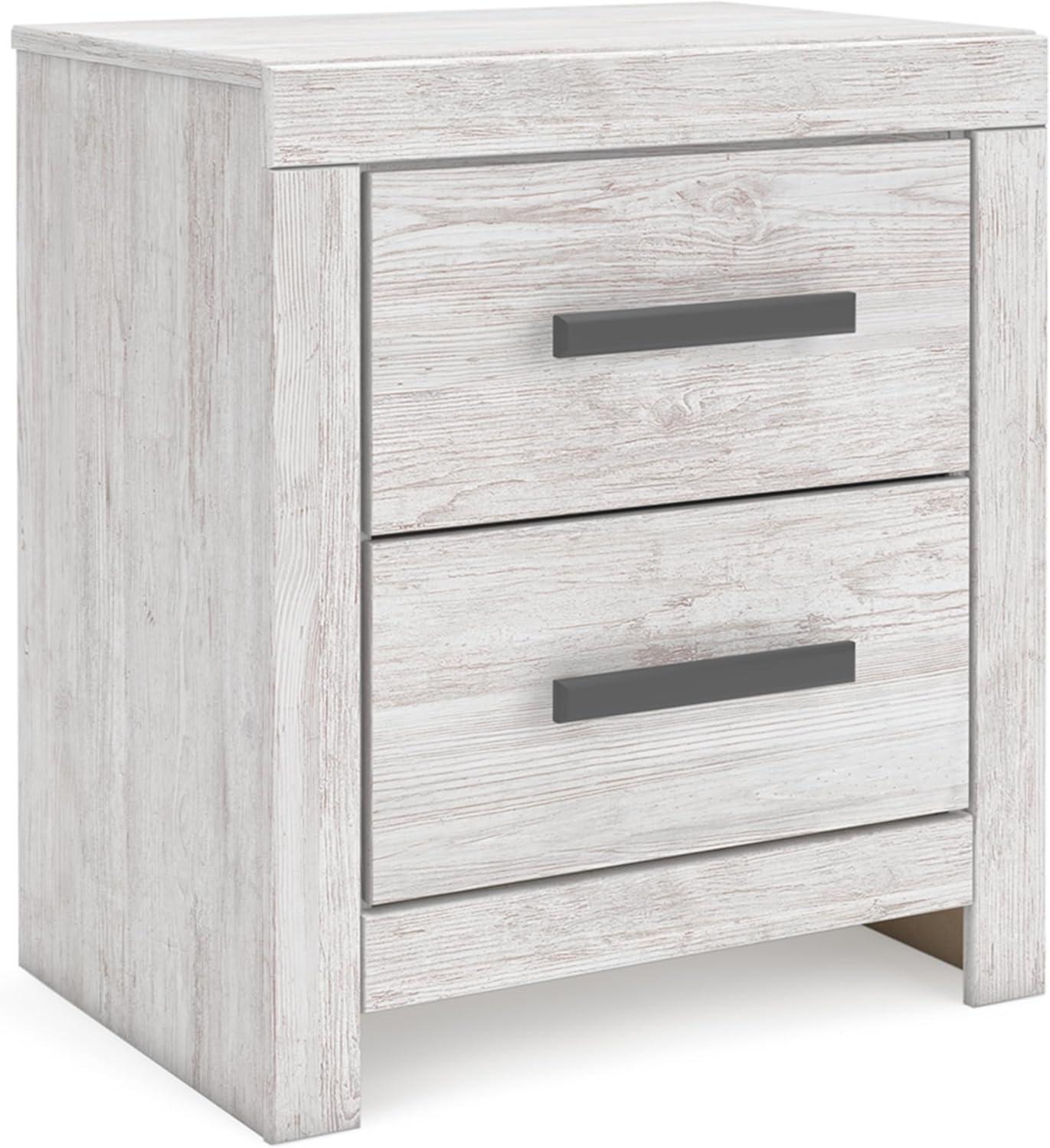 Signature Design by Ashley Cayboni 2 Drawer Nightstand, Whitewash