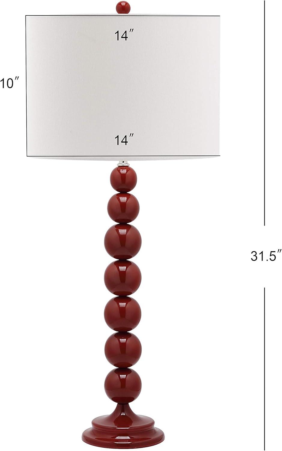 Jenna Stacked Ball Table Lamp (Set of 2) - 31.5 Inch Height - LIT4090 - Orange - Safavieh