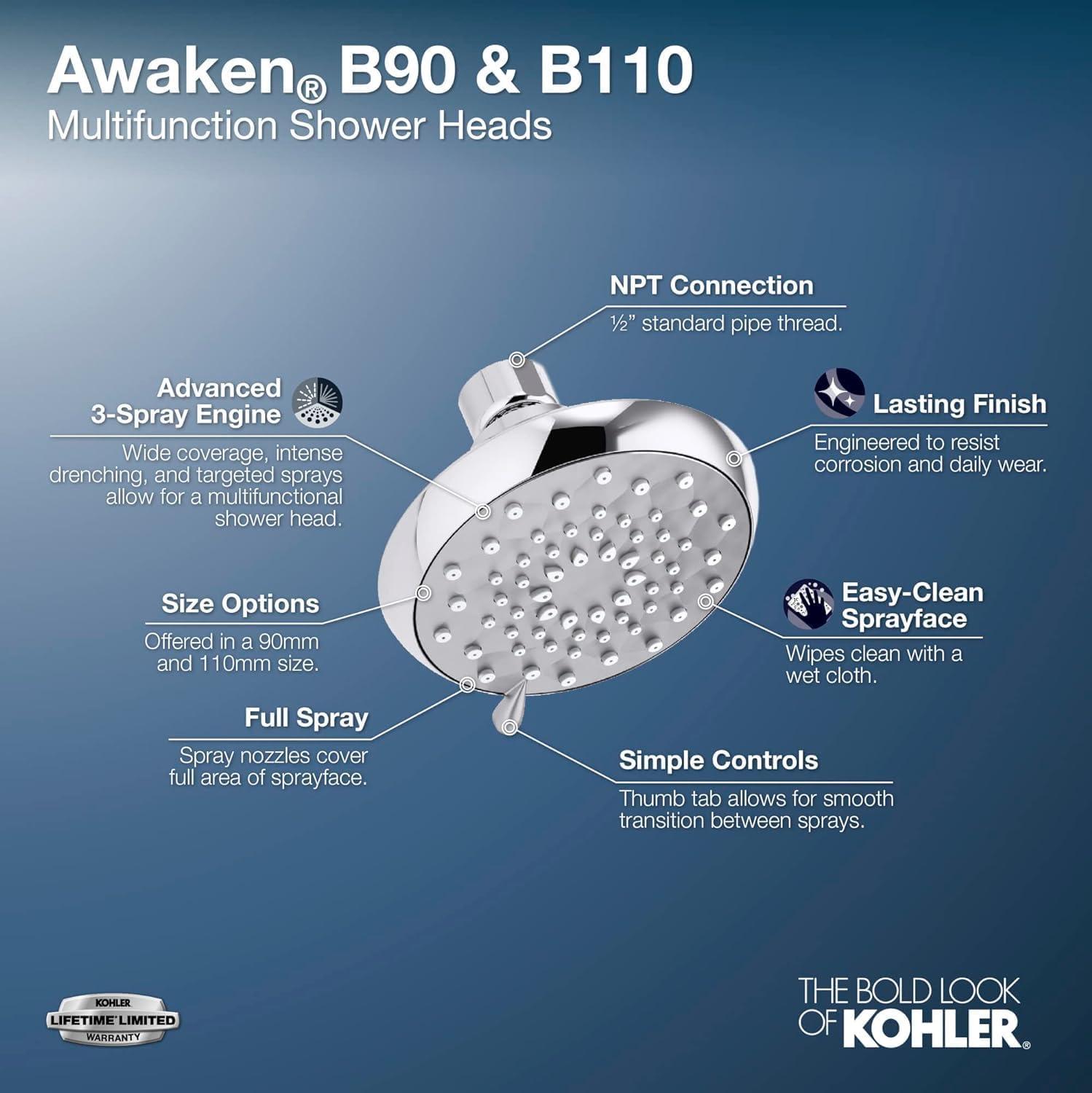 Awaken B110 Flood Fixed Shower Head