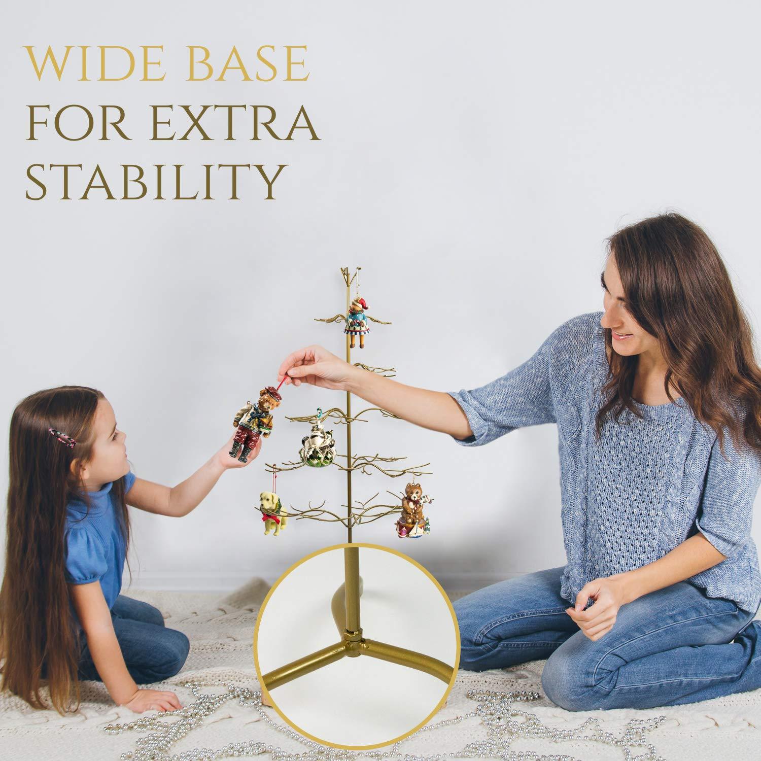 Elegant 36" Silver Metal Christmas Tree & Jewelry Organizer