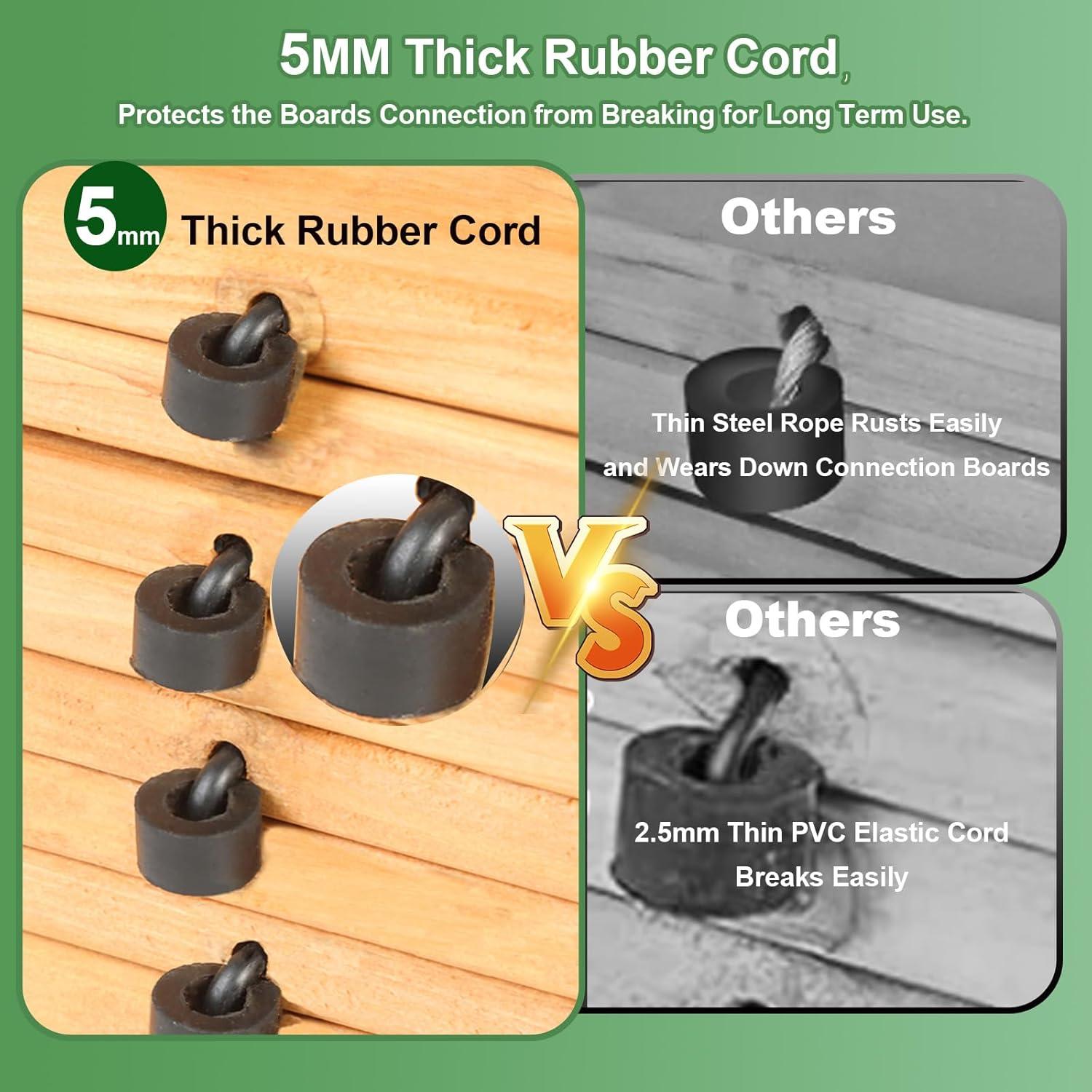 LINSHRY 12FT Wooden Garden Pathway, Outdoor Roll Out Decorative Garden Walkway, Weather-Resistant Non-Slip Hardwood Pathway for Backyard, Beach, Wedding Party Paths