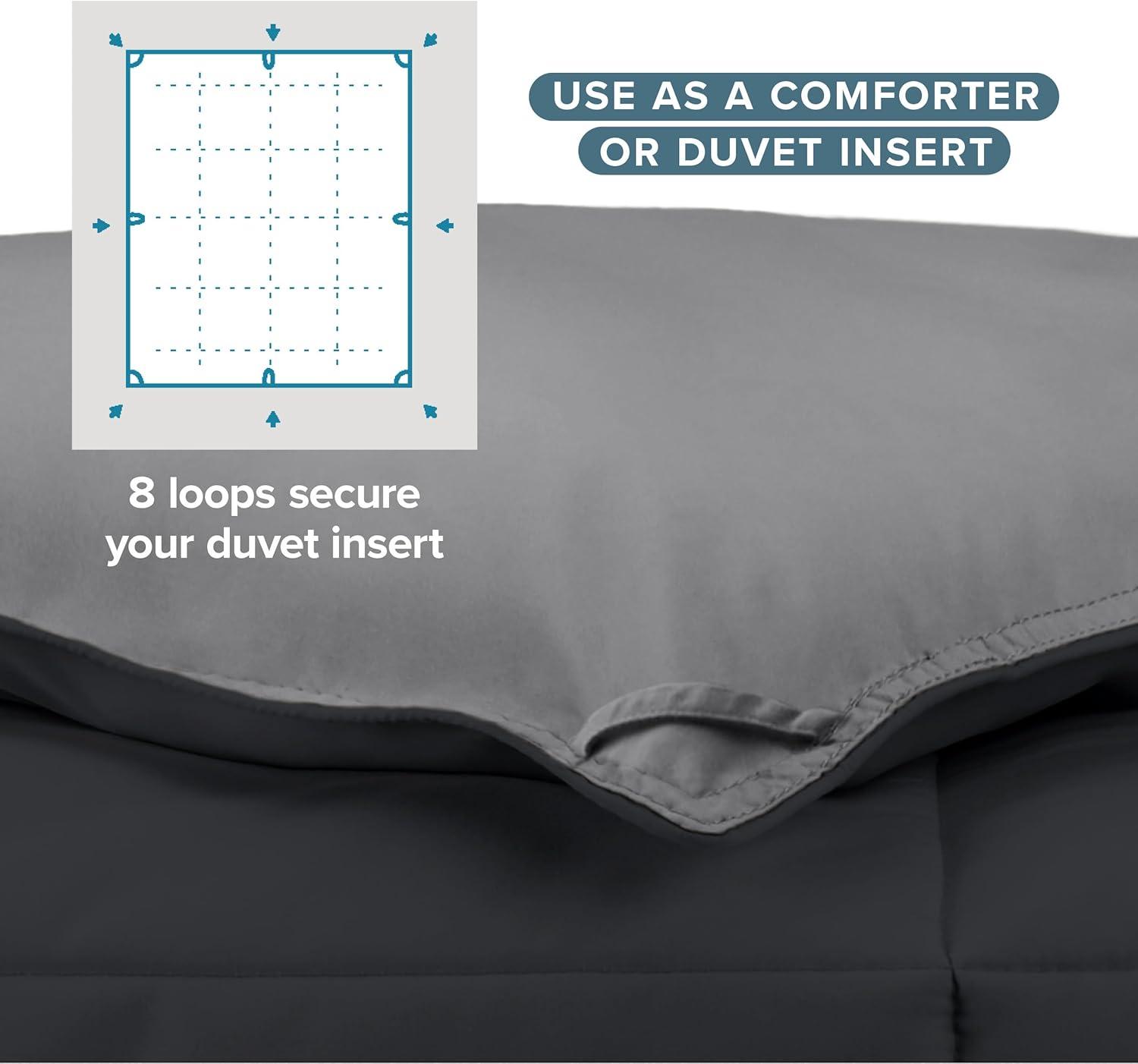 Bare Home Premium Ultra Soft Modern & Contemporary Box Stitch Comforter