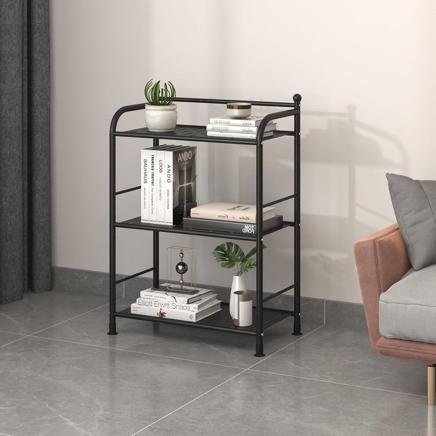 Rebrilliant Metal Shelf Storage Shelves, Living Room Shelves, Corner Kitchen Storage Shelves, Indoor Plant Shelves