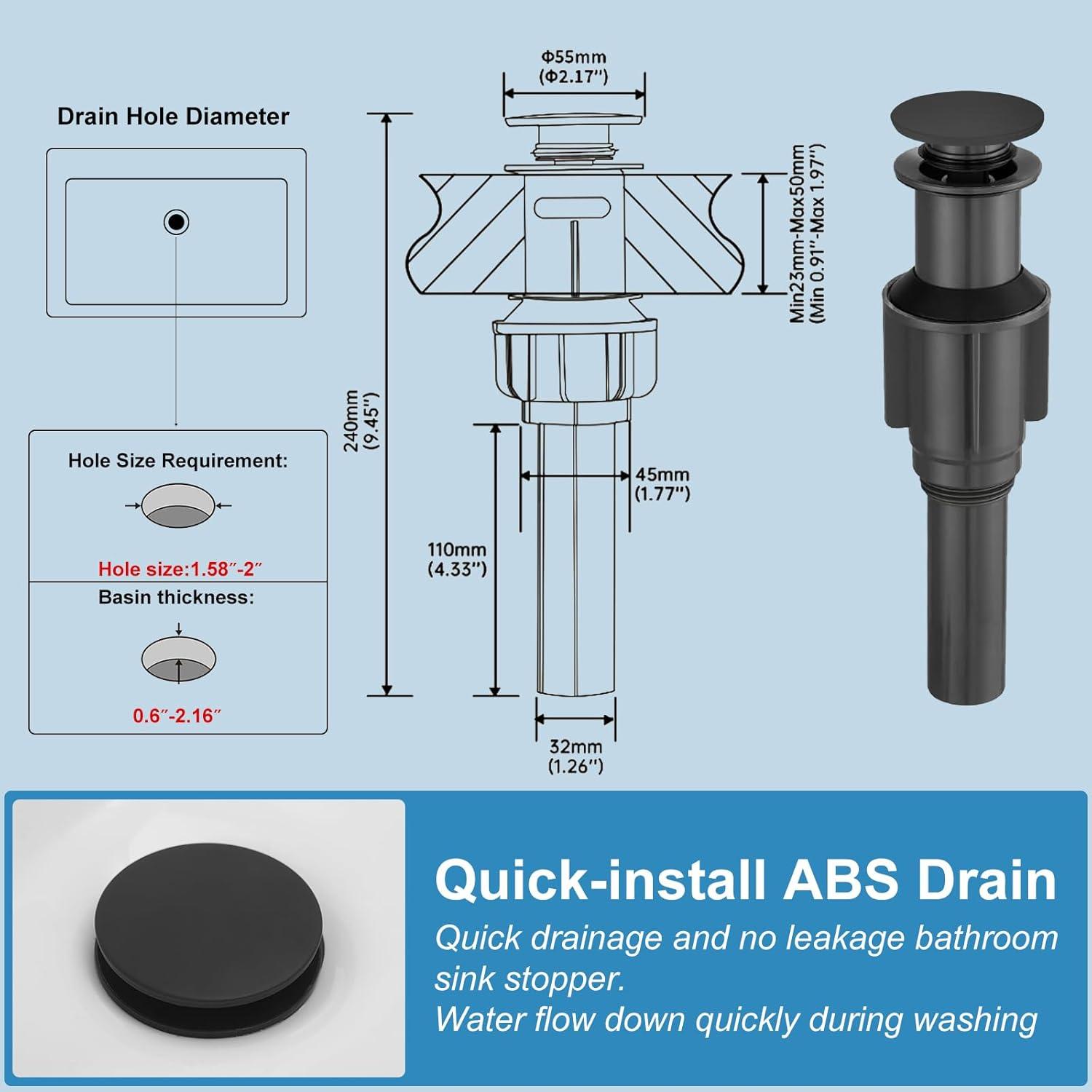 Waterfall Bathroom Faucet Single Handle，Bathroom Sink Faucet 1 Hole，Waterfall Faucet for Bathroom Sink，Vessel Sink Faucet Matte Black Tall Bathroom Faucet