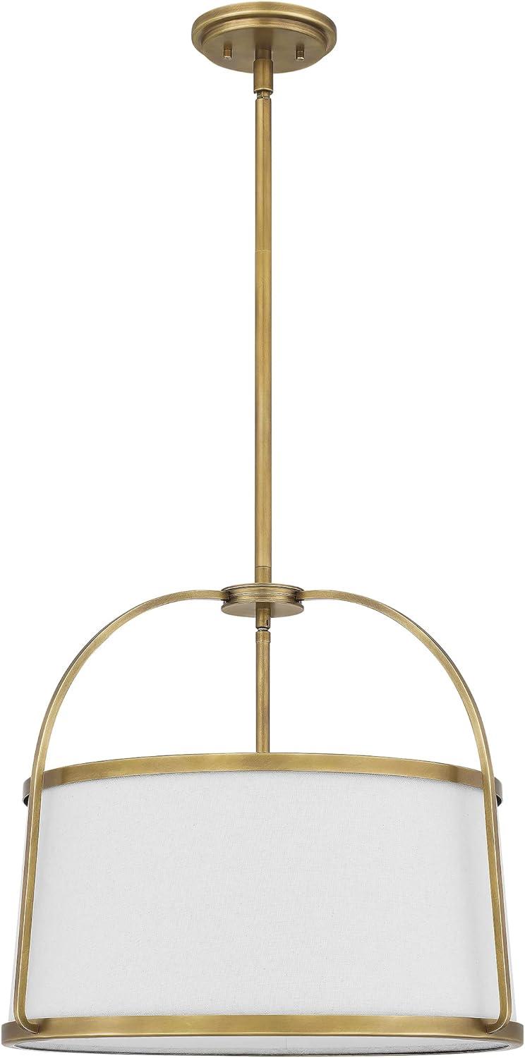 Quoizel Lighting York 4 - Light Pendant in  Weathered Brass