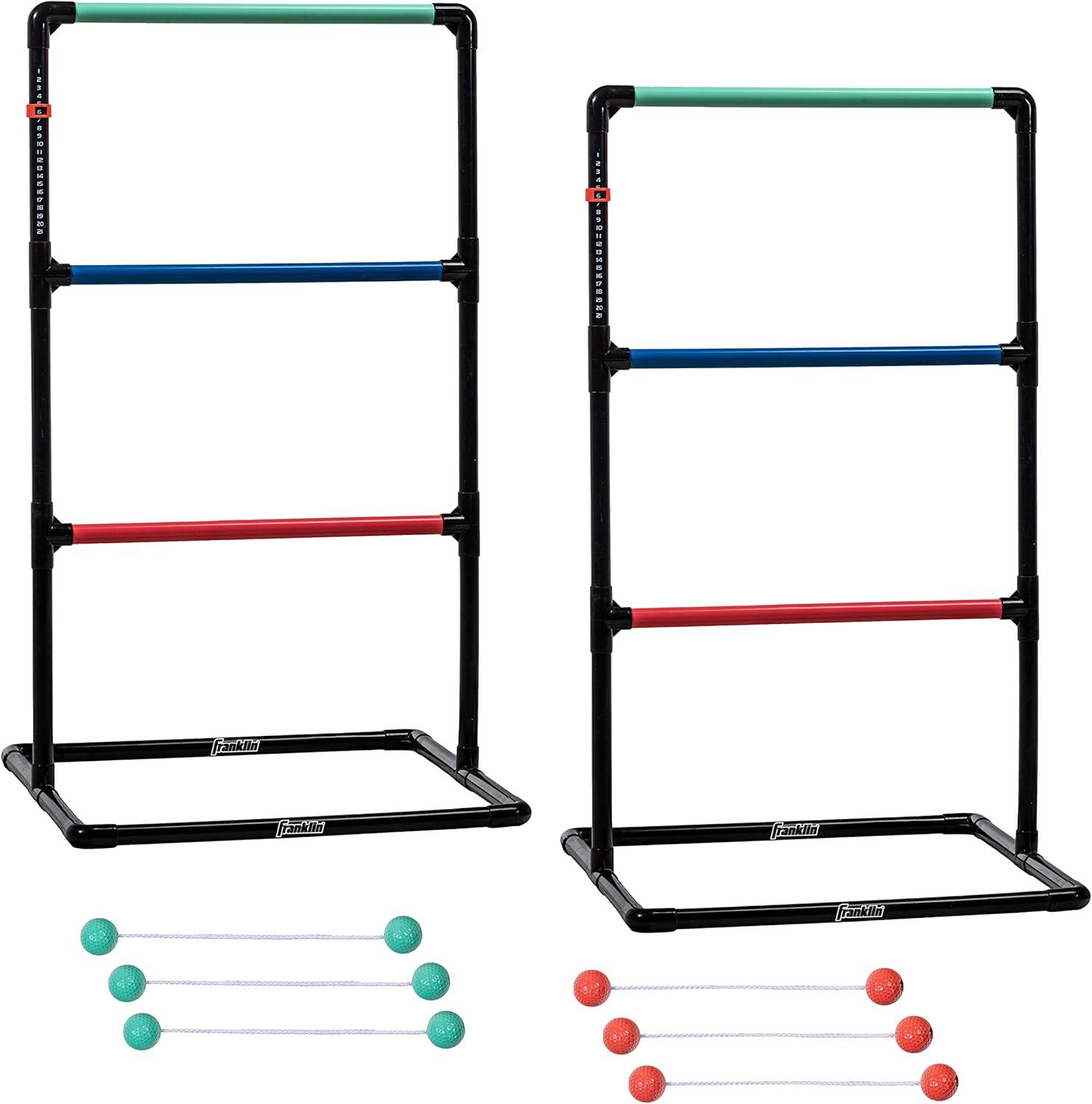 Franklin Sports Ladder Ball Lawn Game Set - Outdoor Lawn Game - Includes 2 Targets + 6 Toss Bolas