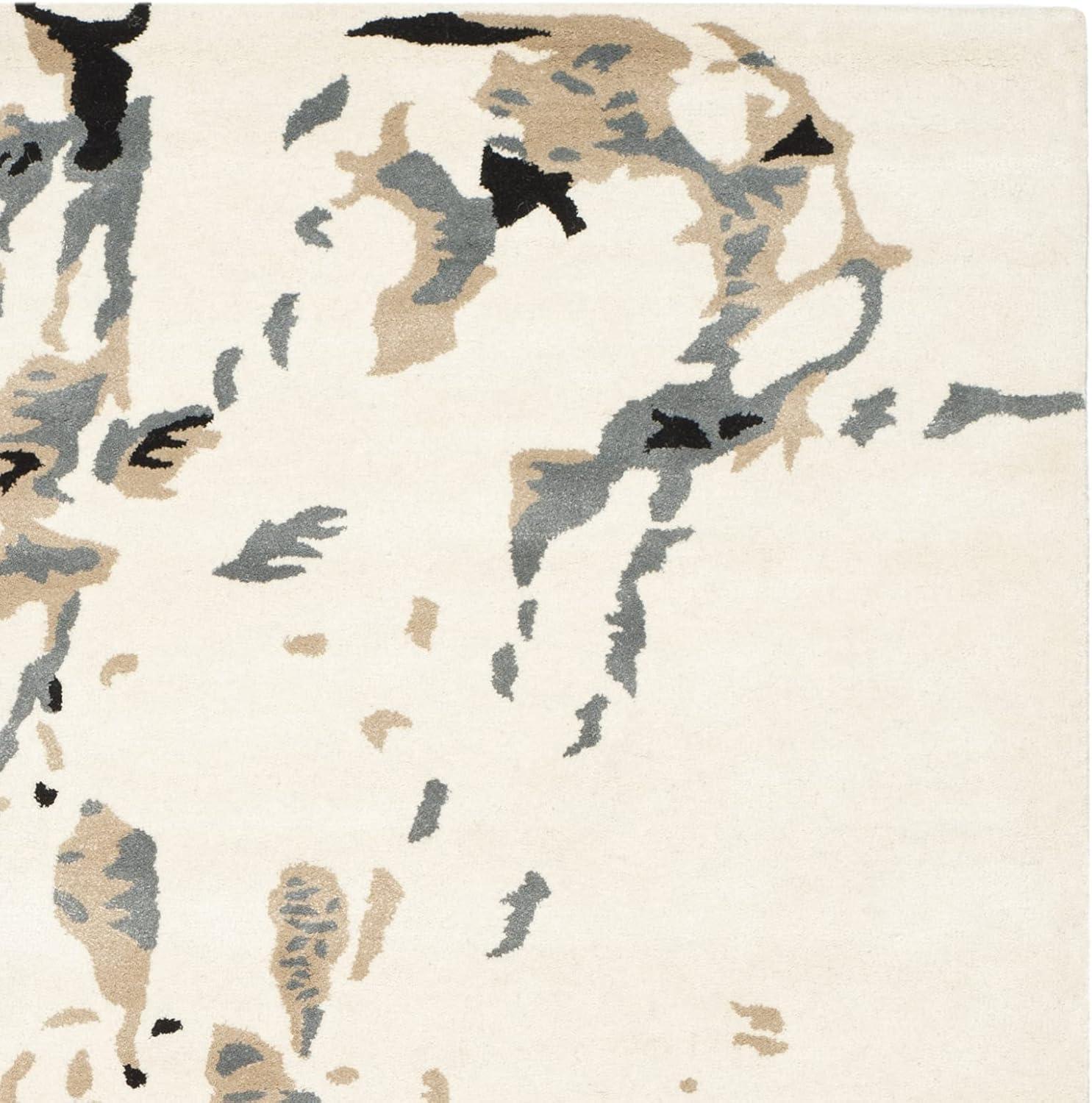 Bella BEL117 Hand Tufted Area Rug - Ivory/Grey - 8'x10' - Safavieh.