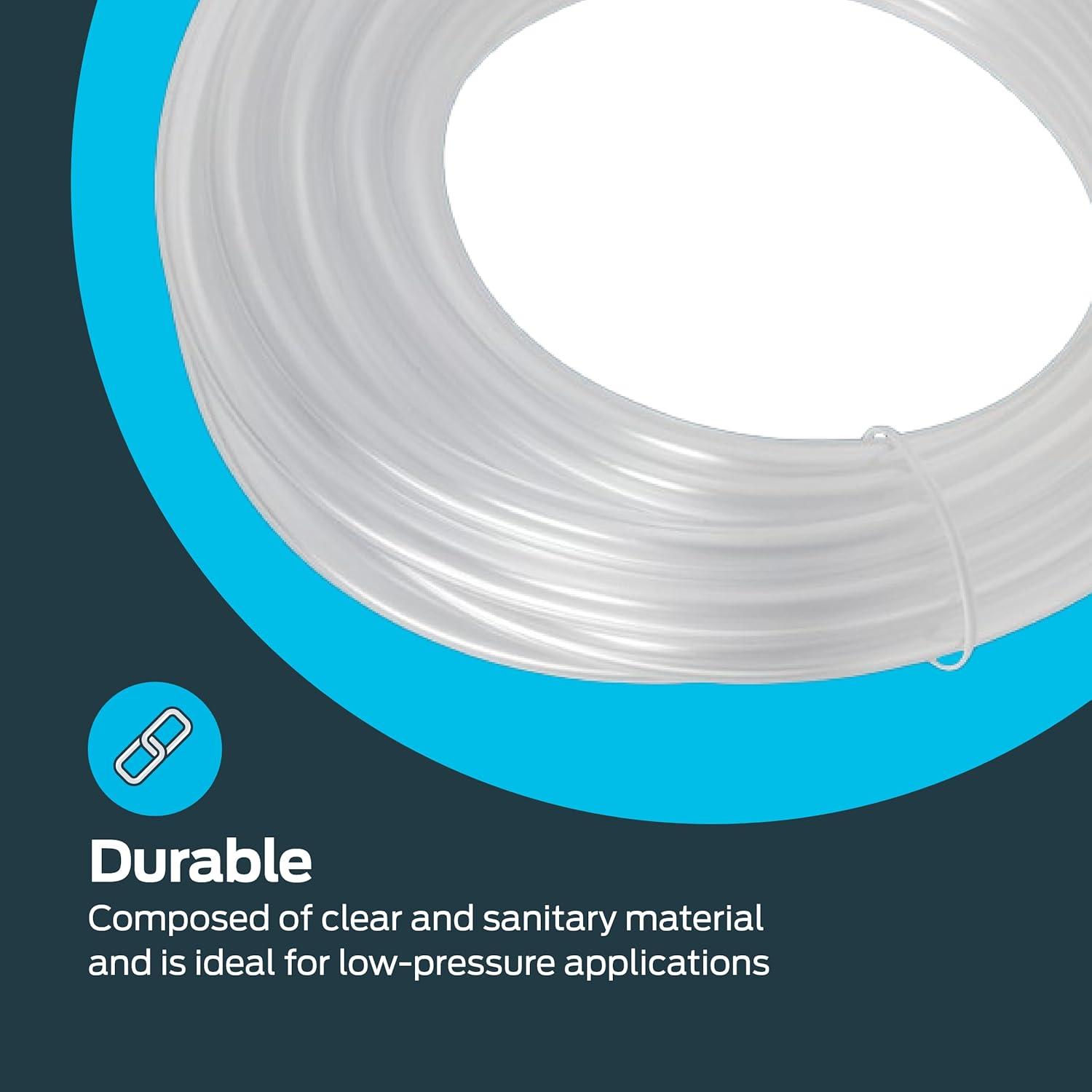 EZ-FLO 98624 PVC Clear Vinyl Tubing, 1 inch OD, 10 Ft