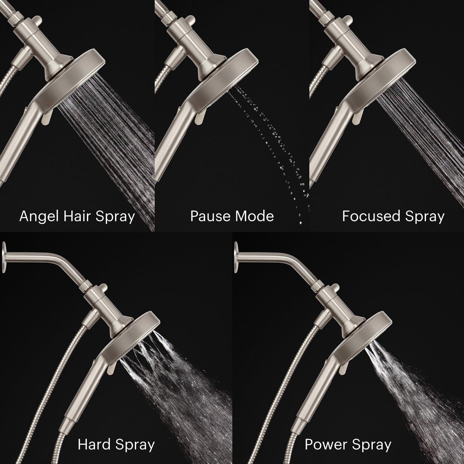 Matte Gold Stainless Steel Handheld Wall Mounted Shower Head