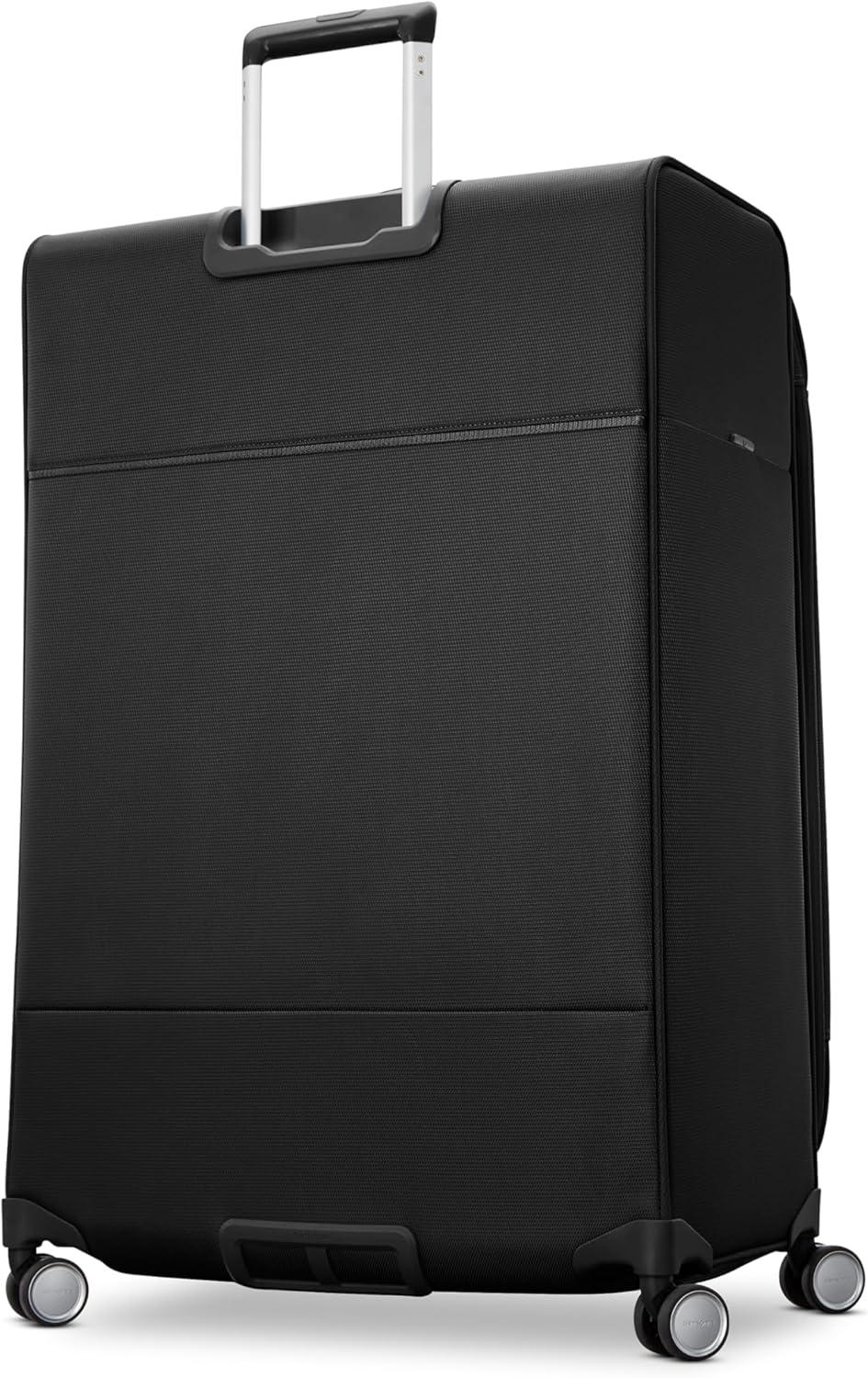 Midsized Black Softside Spinner Luggage with USB Charging