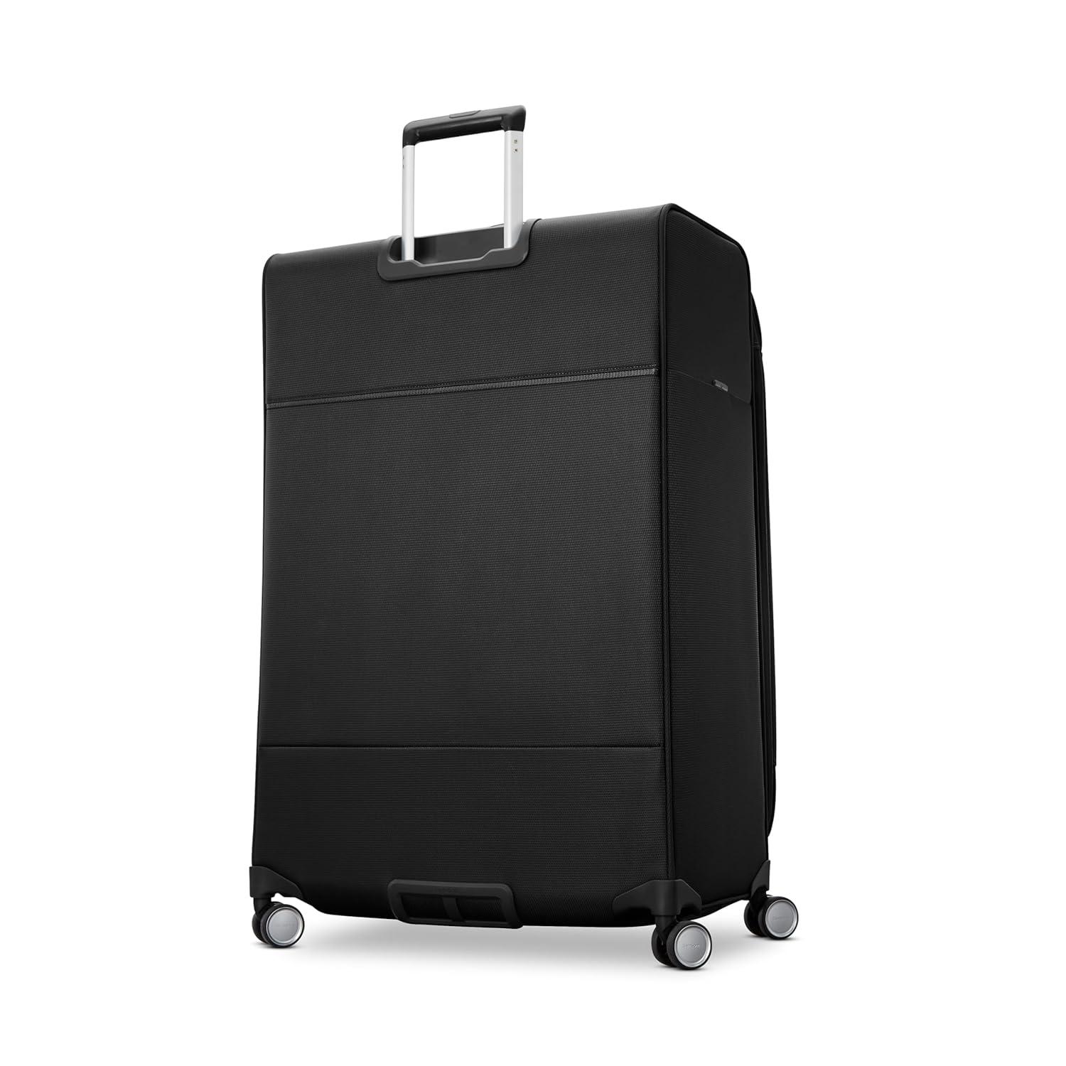 Midsized Black Softside Spinner Luggage with USB Charging
